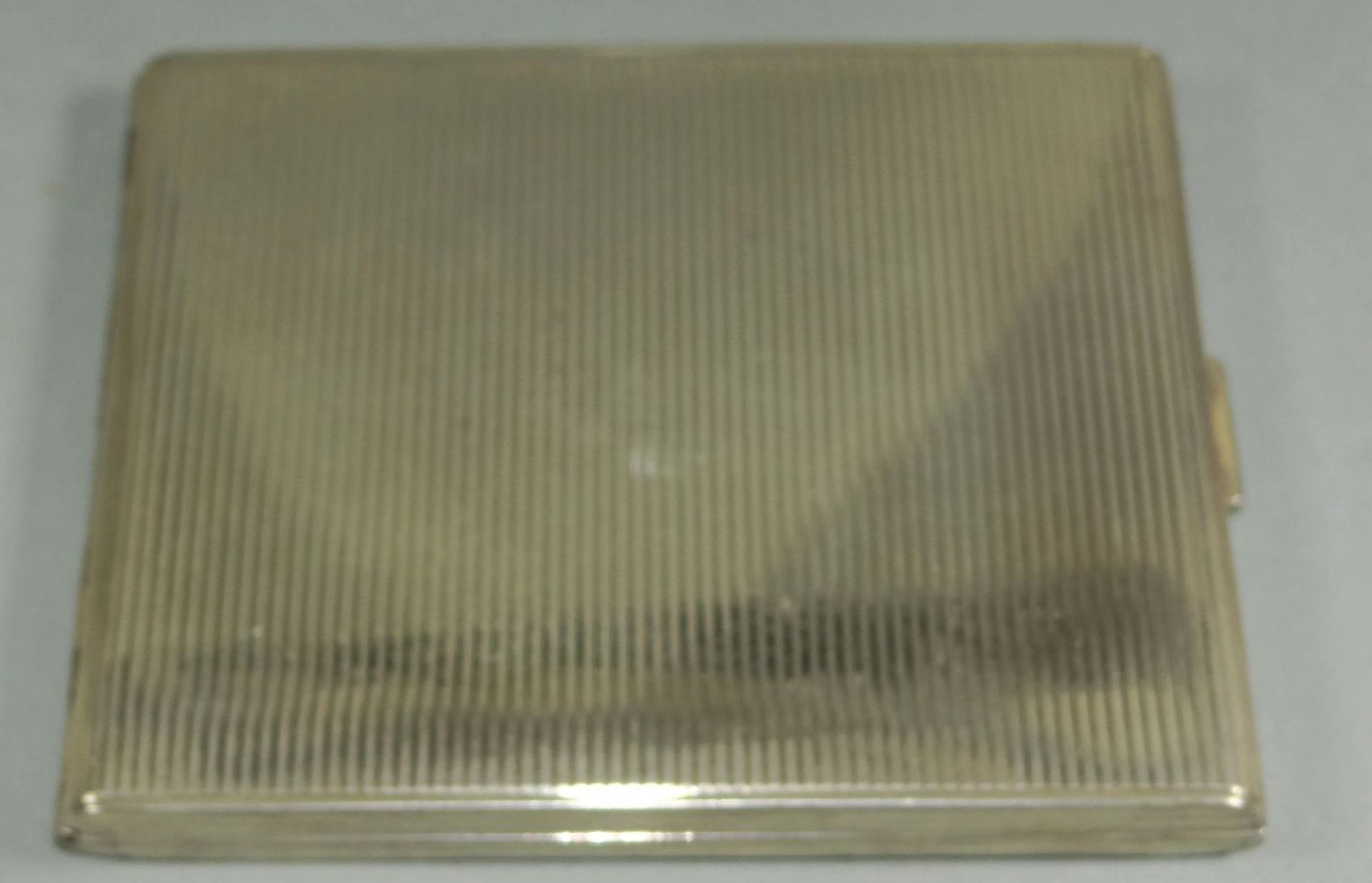 eckiges Silber-925- Zigarettenetui, 10x9 cm, 158 gr.