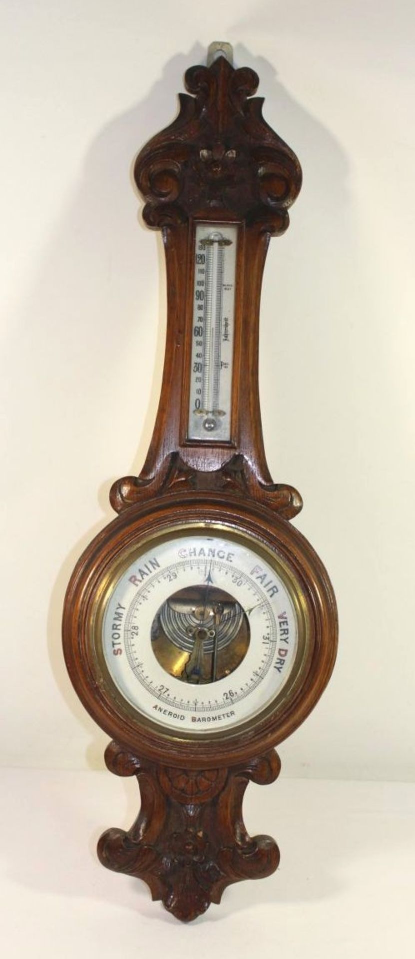 Wetterstation "Anroid Barometer" um 1920, L-74cm