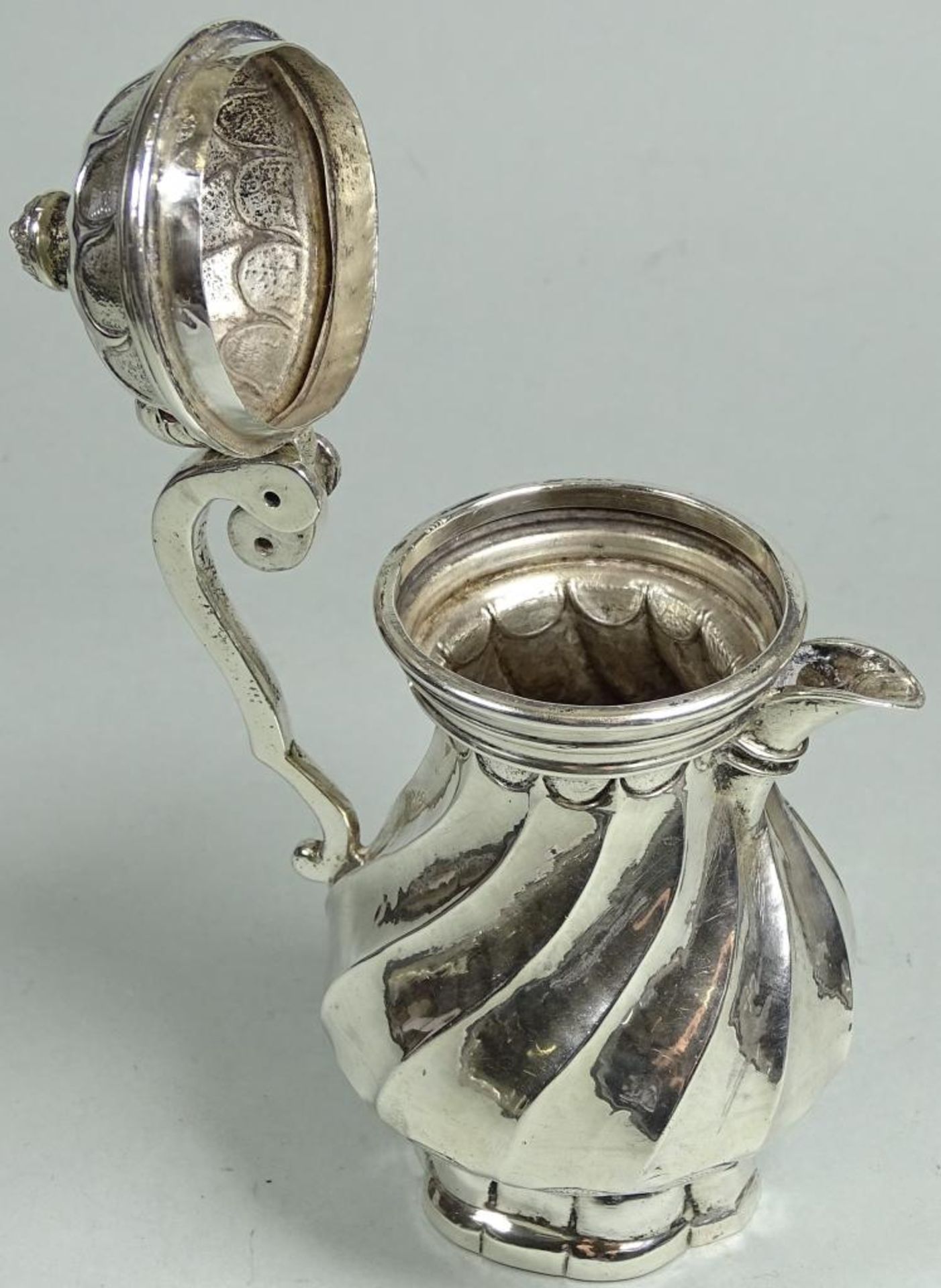 Barockes Meßkännchen,Silber,H-12cm, 188gr.,Deckel Verbindungsstück fe - Bild 4 aus 5