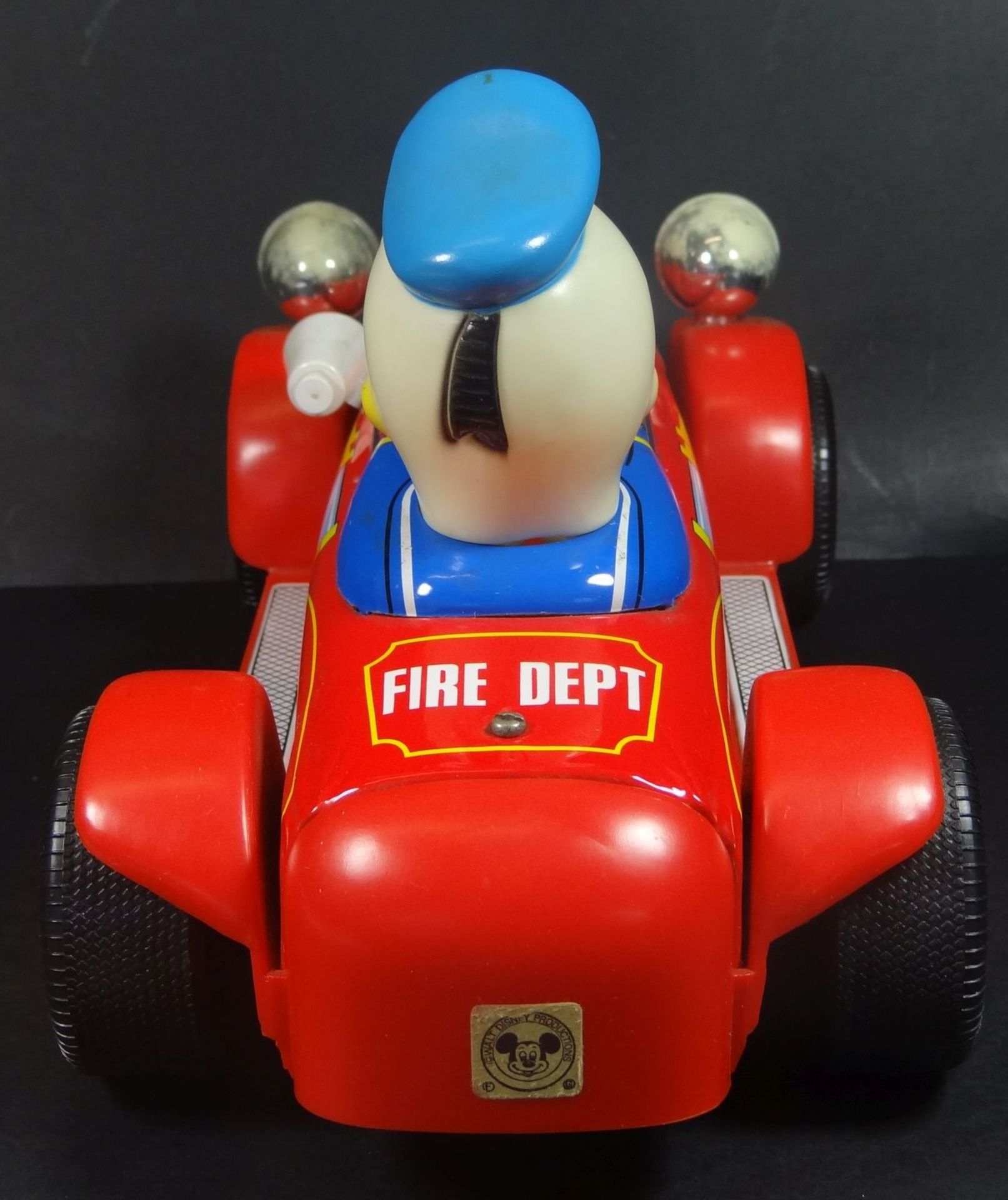 Feuerwehrauto mit Donald Duck "Modern Toys" Japan, optisch sehr gut erhalten, Batteriebtrieb nicht - Bild 5 aus 9