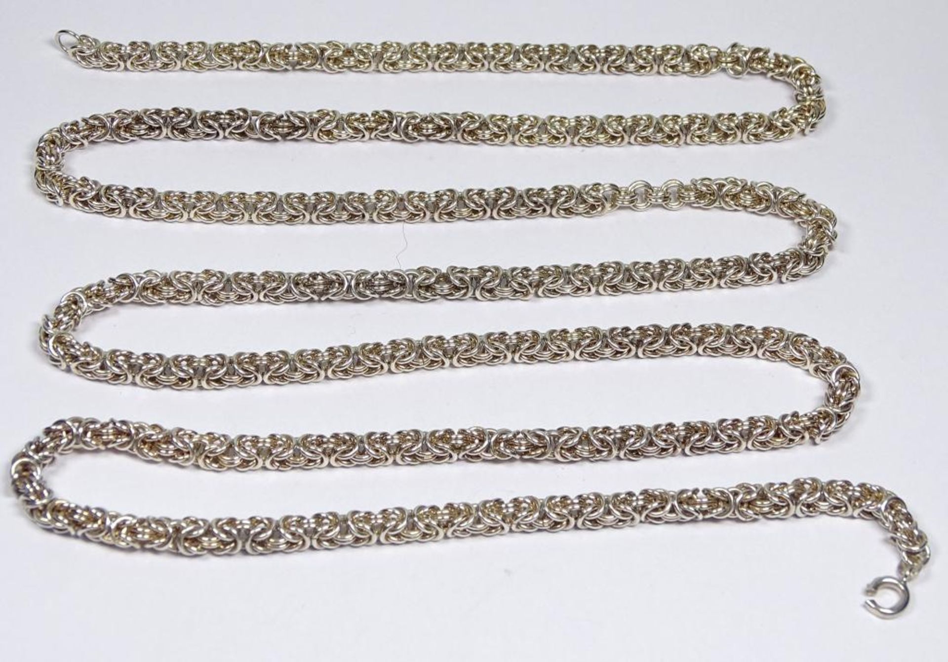 Sog.Königskette,925er Silber,massiv,90 gr.,L-102cm,b-4,8mm,Schließe defe - Bild 2 aus 4