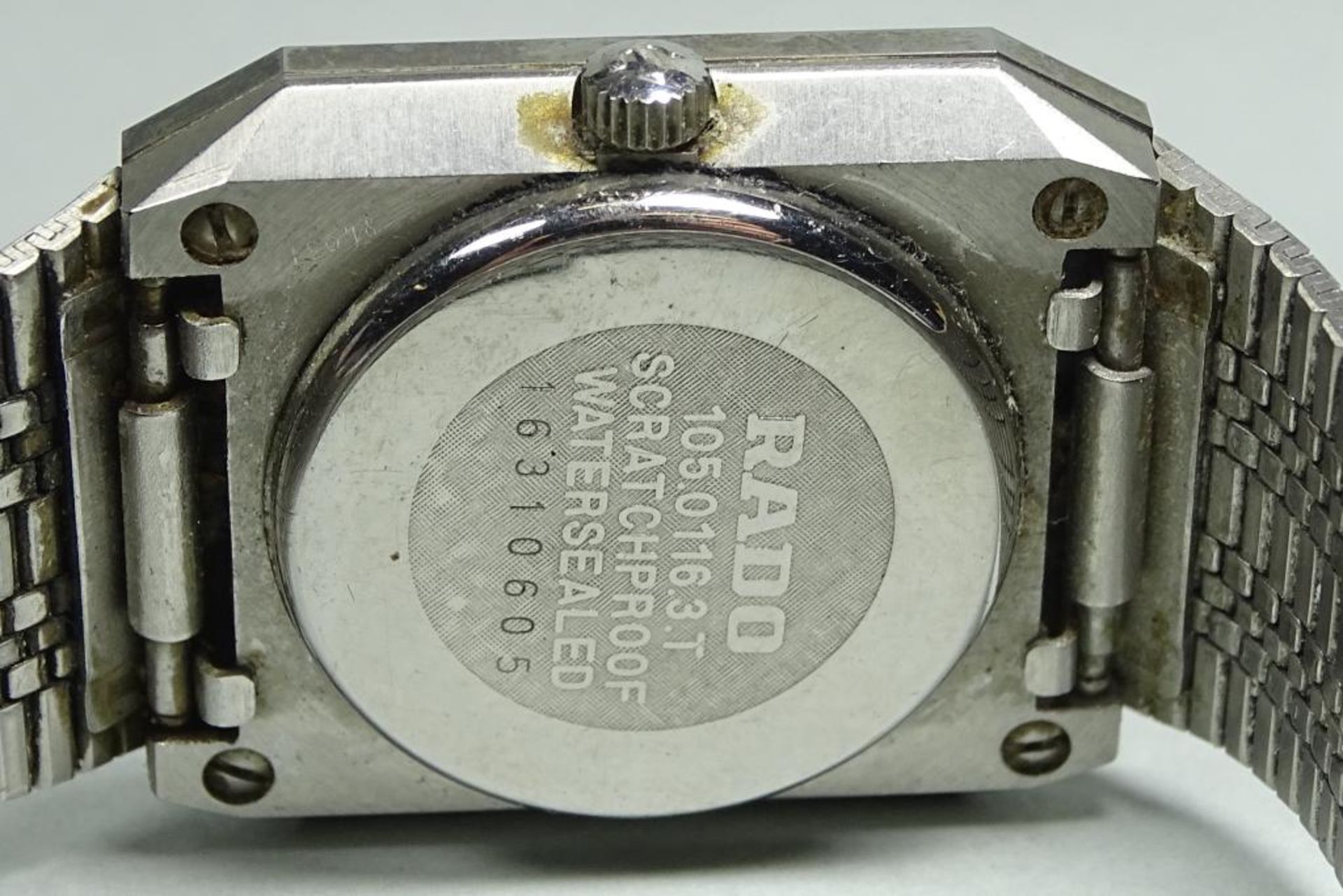 Armbanduhr "Rado-Diastar",Quartz,Saphirglas,Edelstahl,Gehäuse 31x29mm,Funktion nicht geteste - Bild 5 aus 6