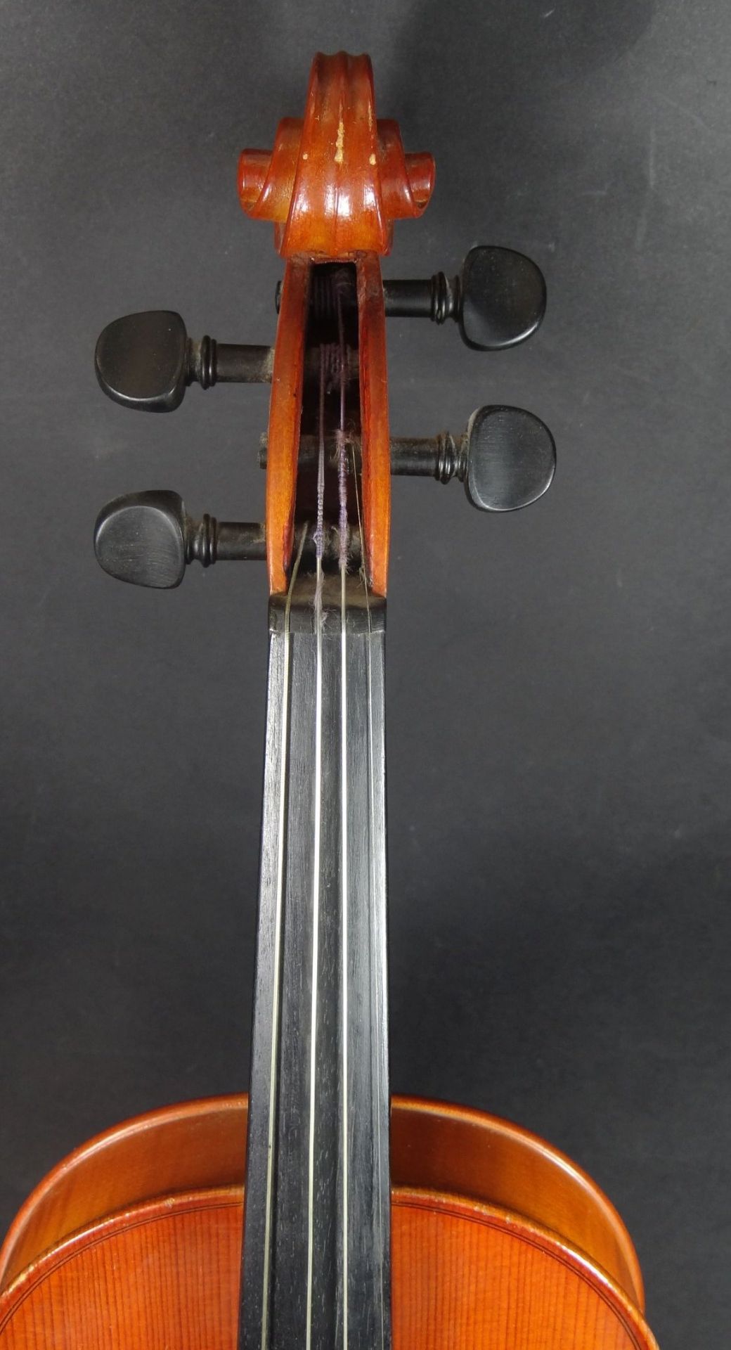 Violine , innen Etikette "Tartini Konzert Violine" Model Strradivarius 1725, Kratzer, einige - Bild 3 aus 10