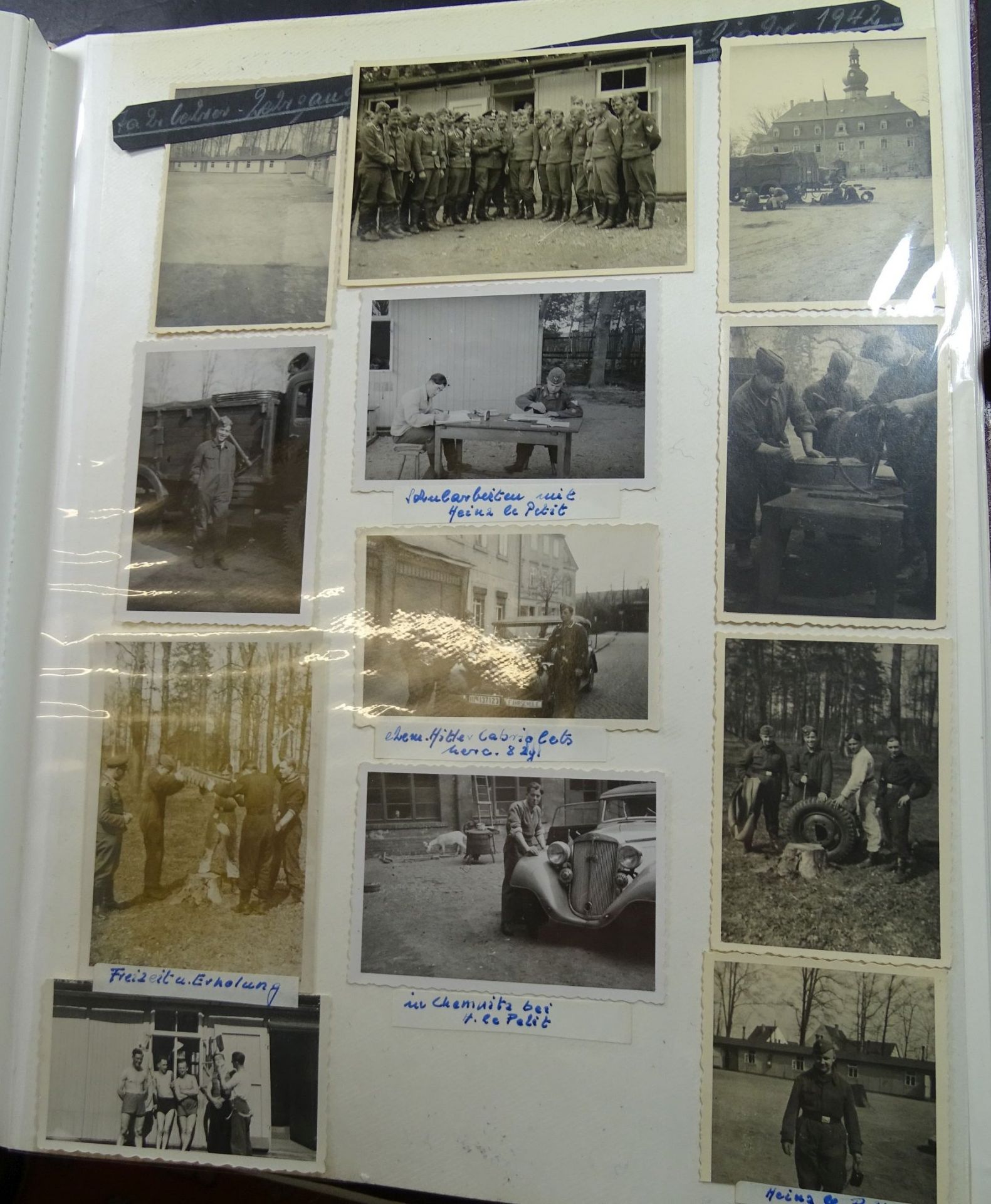 umfangreiches Fotoalbum mit ca. 450 Bilder, ab 1938, Beginn mit RAD,1944 Winter zum Schluss - Bild 9 aus 10