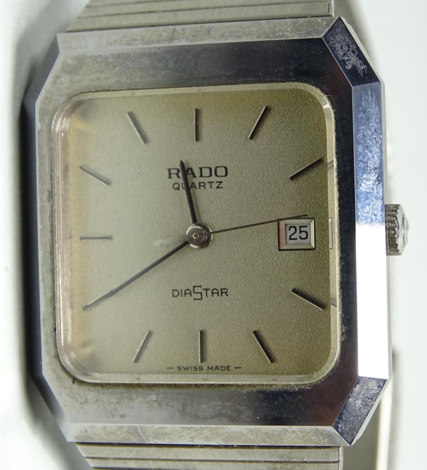 Armbanduhr "Rado-Diastar",Quartz,Saphirglas,Edelstahl,Gehäuse 31x29mm,Funktion nicht geteste - Bild 3 aus 6