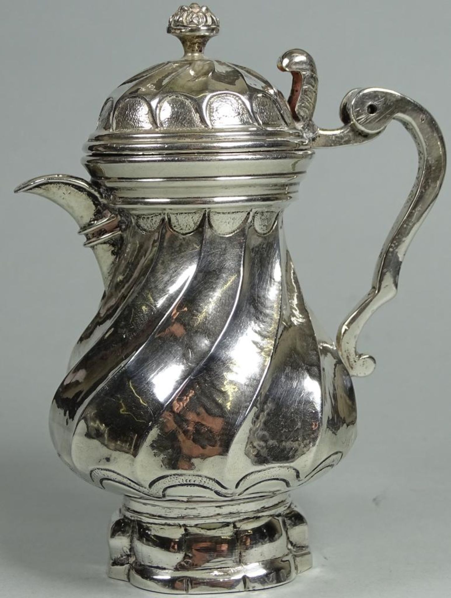 Barockes Meßkännchen,Silber,H-12cm, 188gr.,Deckel Verbindungsstück fe