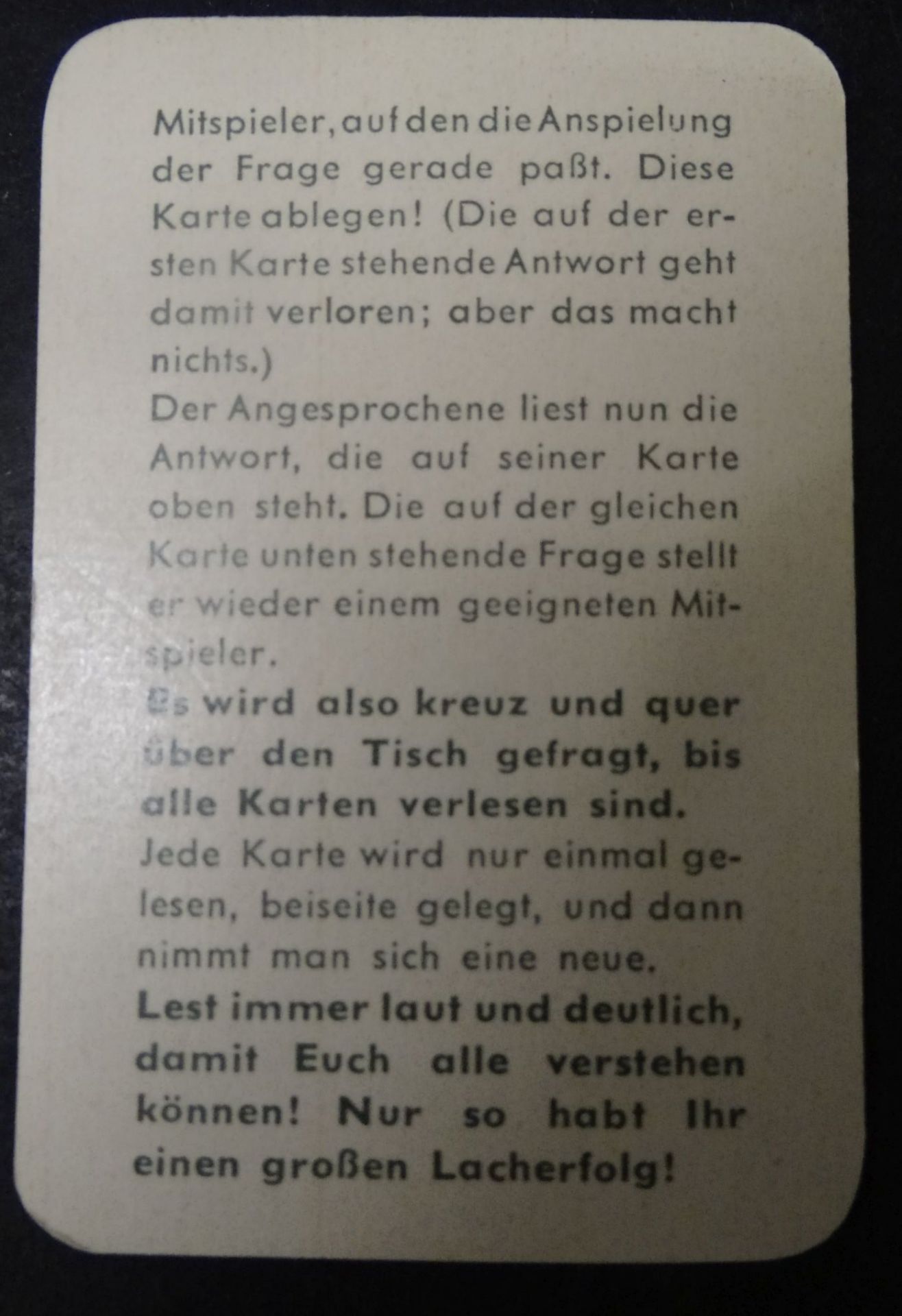 Karten-Frage-Antwortspiel "Da lacht und tobt die Lausebande" in OVP, 50-er Jahre - Bild 3 aus 5