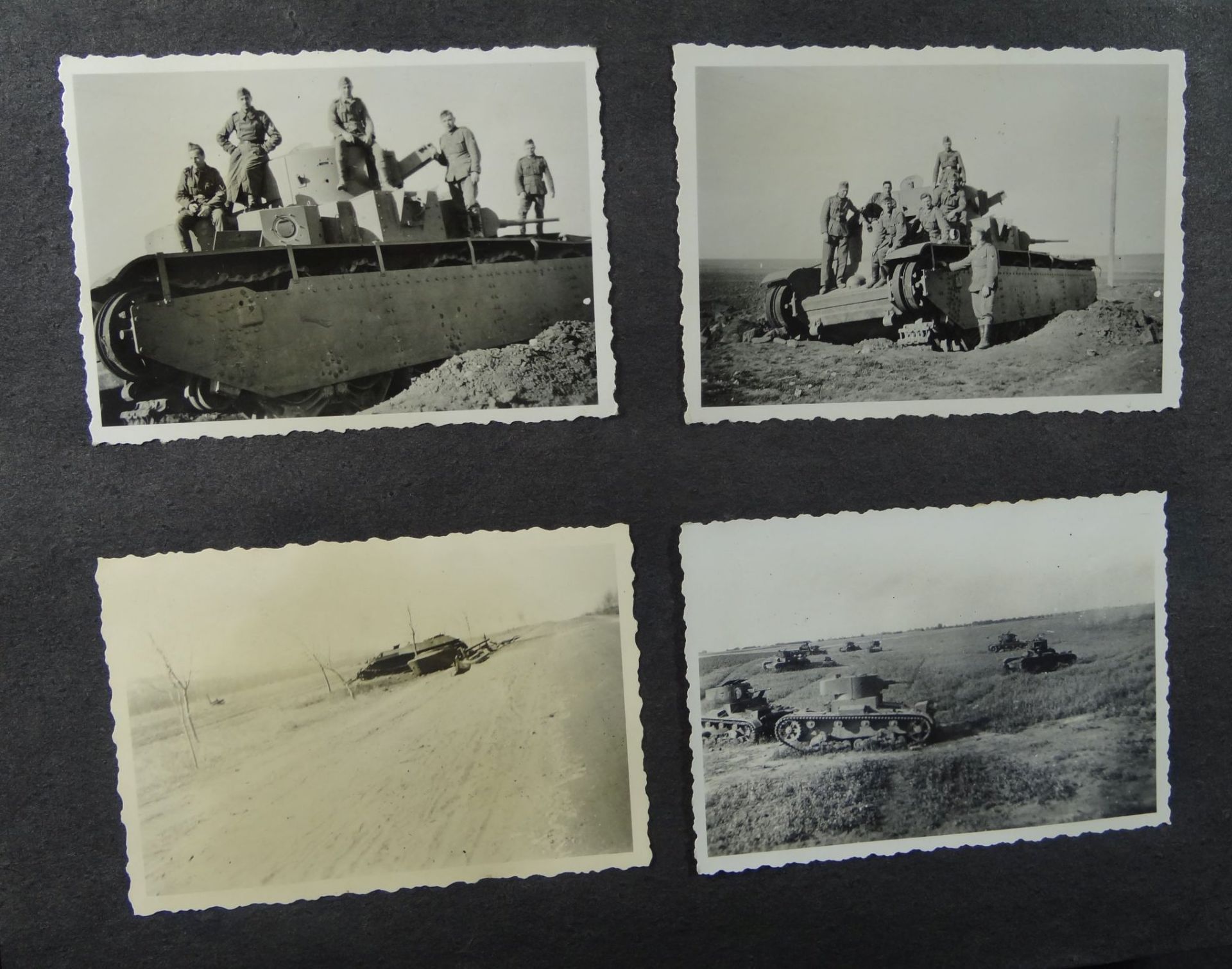 Fotoalbum mit 315 Fotos, 2.WK, mehrere Feldzüge, viele LKW, Panzer etc, auch Zerstörungen - Bild 5 aus 10