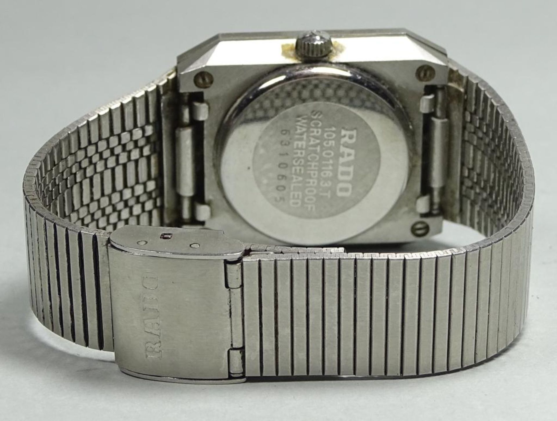 Armbanduhr "Rado-Diastar",Quartz,Saphirglas,Edelstahl,Gehäuse 31x29mm,Funktion nicht geteste - Bild 4 aus 6