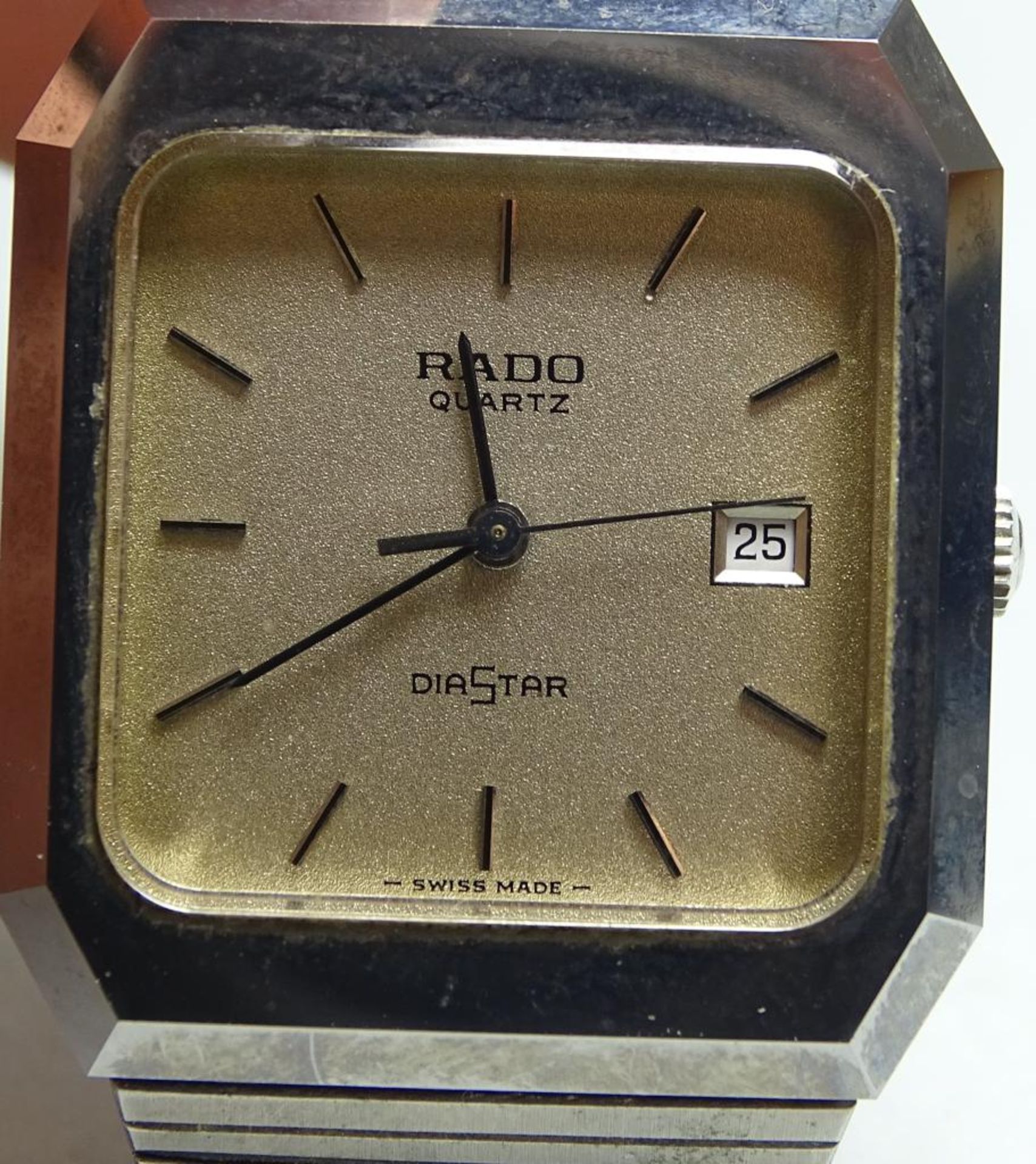Armbanduhr "Rado-Diastar",Quartz,Saphirglas,Edelstahl,Gehäuse 31x29mm,Funktion nicht geteste - Bild 6 aus 6