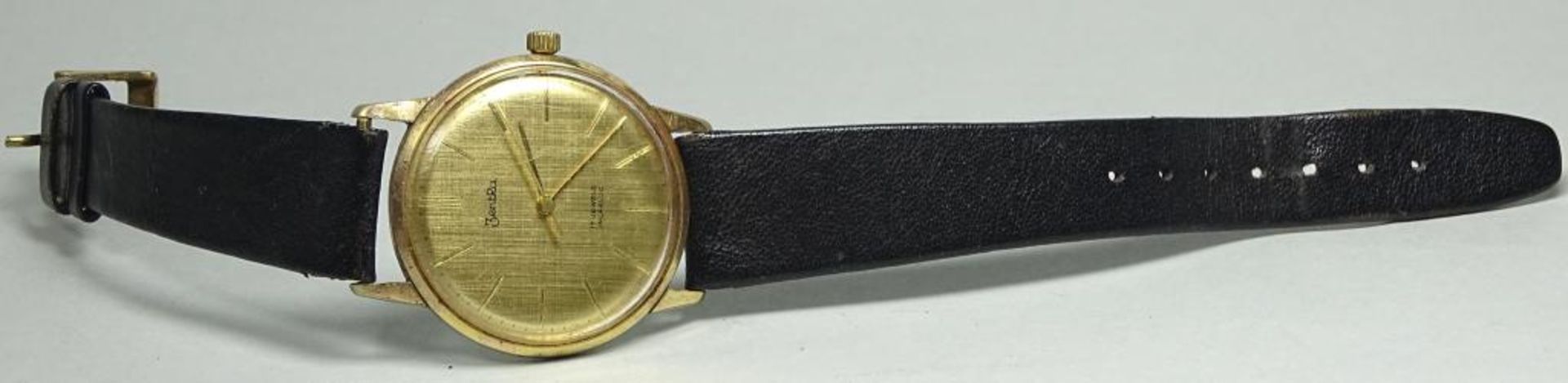 HAU"Zentra",Handaufzug,d-34mm,vergoldet,Tragespuren - Bild 3 aus 3