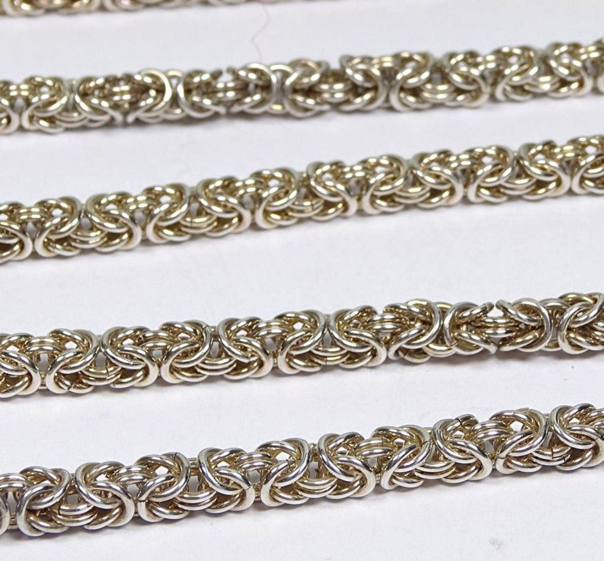 Sog.Königskette,925er Silber,massiv,90 gr.,L-102cm,b-4,8mm,Schließe defe - Bild 3 aus 4