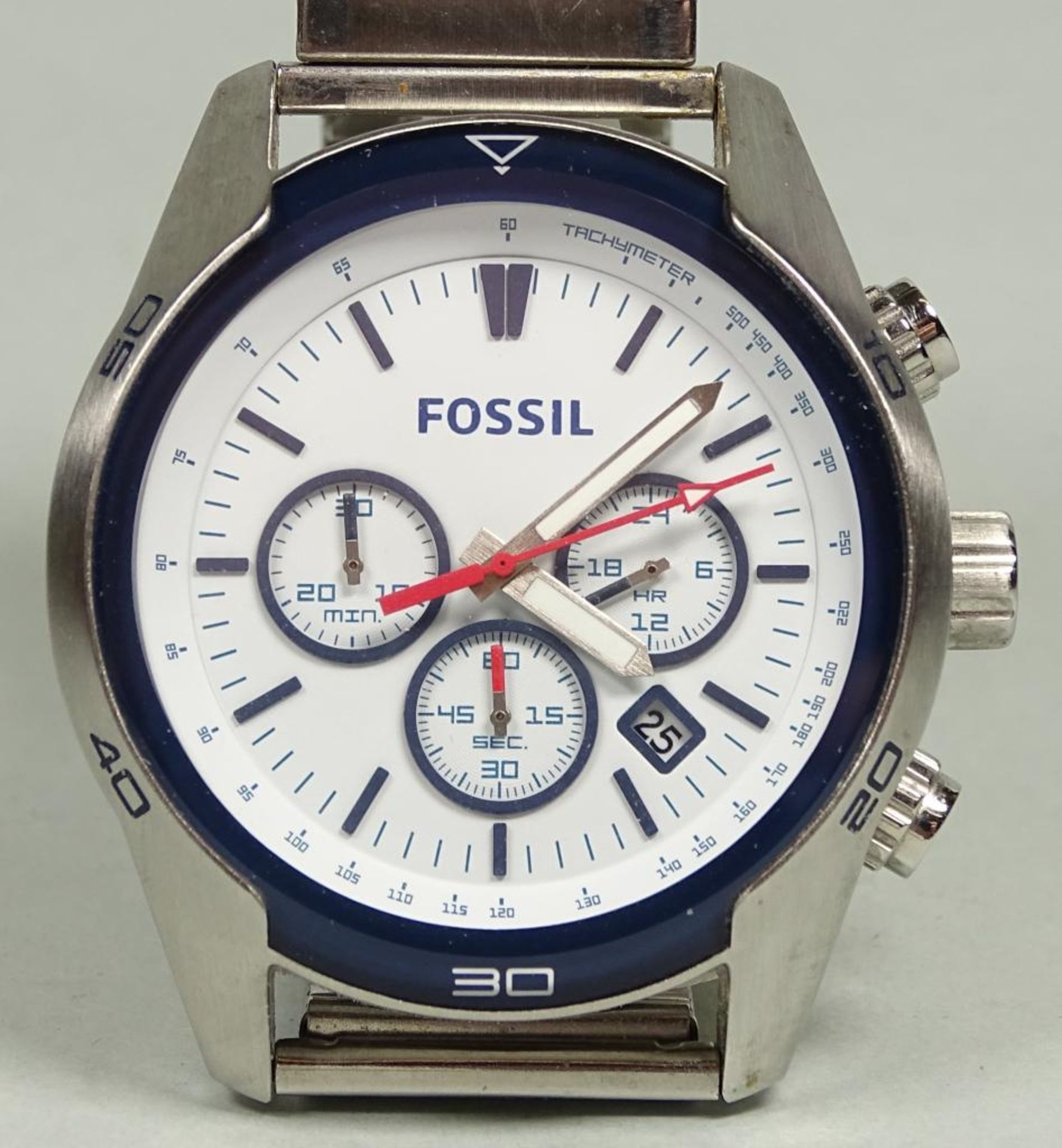 Herren Armbanduhr "Fossil", Choachman,wohl ungetragen,Lagerungsspuren,d-44mm,Quartz, - Bild 2 aus 5