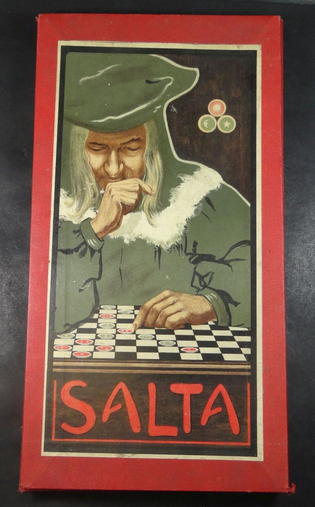 "Salta" Spiel in orig. Karton, Salta erfreute sich um 1900 sehr großer Beliebtheit: auf der