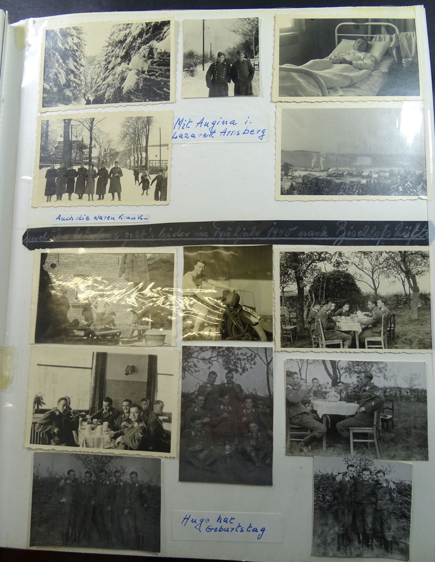 umfangreiches Fotoalbum mit ca. 450 Bilder, ab 1938, Beginn mit RAD,1944 Winter zum Schluss - Bild 4 aus 10