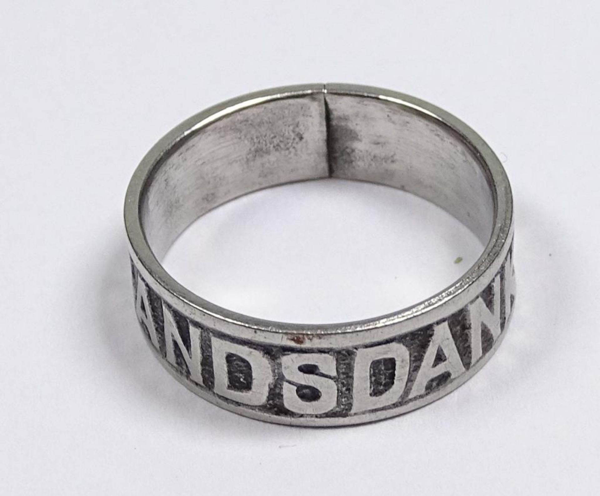 Ring, "Vaterlandsdank 1914",versilbert,wohl Zinn,,Sammleranfertigung,RG 54 - Bild 4 aus 4