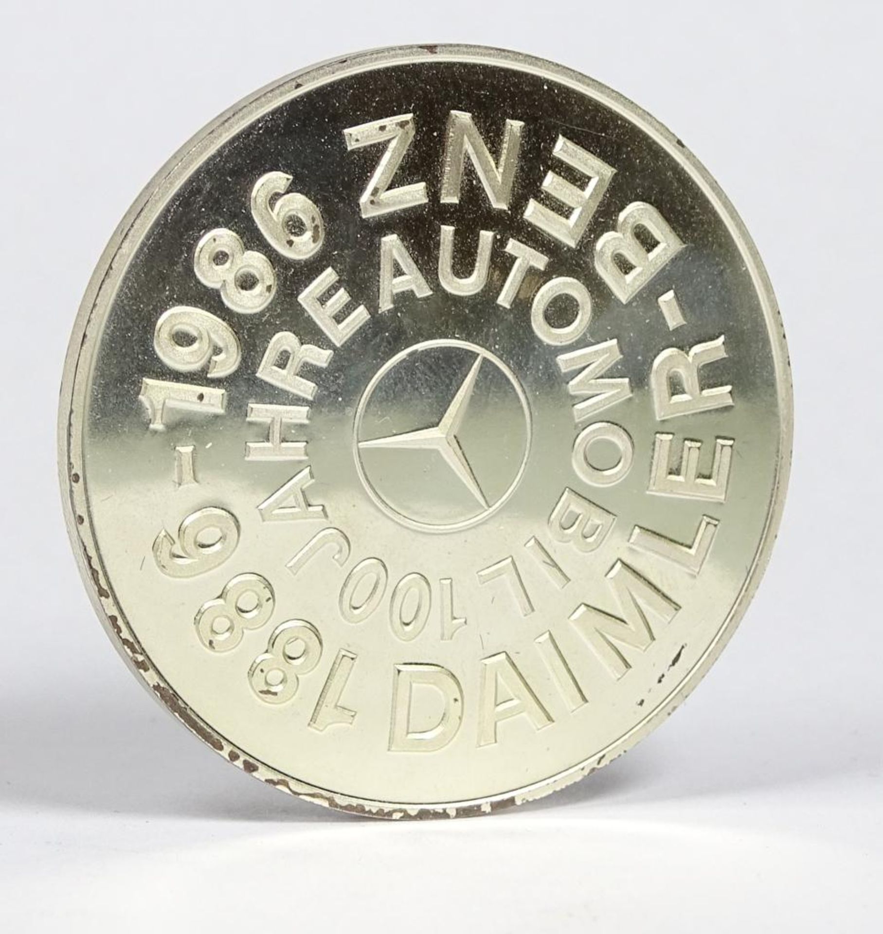 Medaille,Silber 1000,"100 Jahre Automobil,Daimler-Benz",d-40mm, 25,1gr. - Bild 2 aus 3