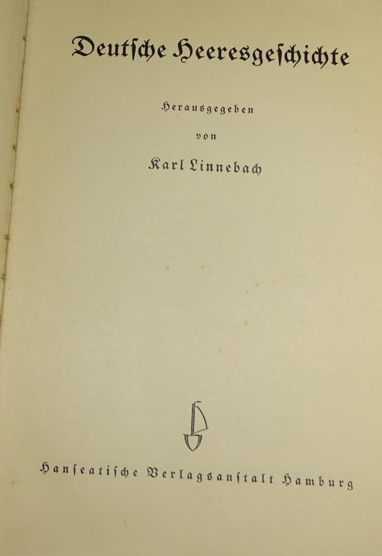 Deutsche Heeresgeschichte, von Karl Linnebach, 1935, Alters-u. Gebrauchsspuren - Bild 2 aus 4