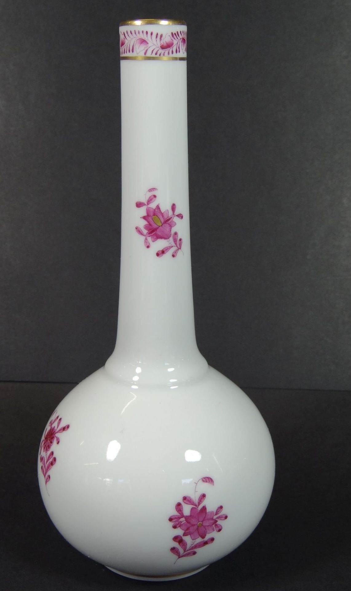 Stielvase "Herend" Apponyi violett, H-18 cm - Bild 2 aus 4