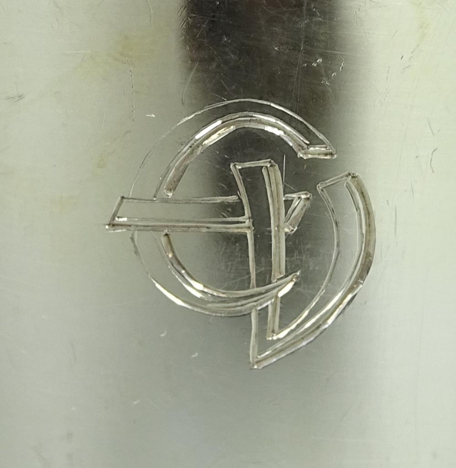 Fussbecher mit Ziermonogramm,800er Silber,H-8,8cm, 94,2gr. - Bild 2 aus 4