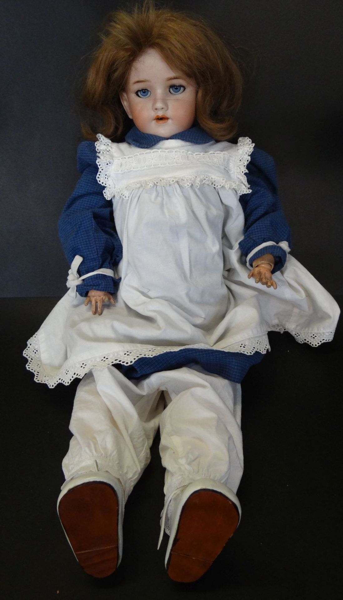 Heinrich Handwerck - Puppe Mädchen, um 1910/20, gem. 119 13, Handwerck Germany 5, Biskuitporzellan-