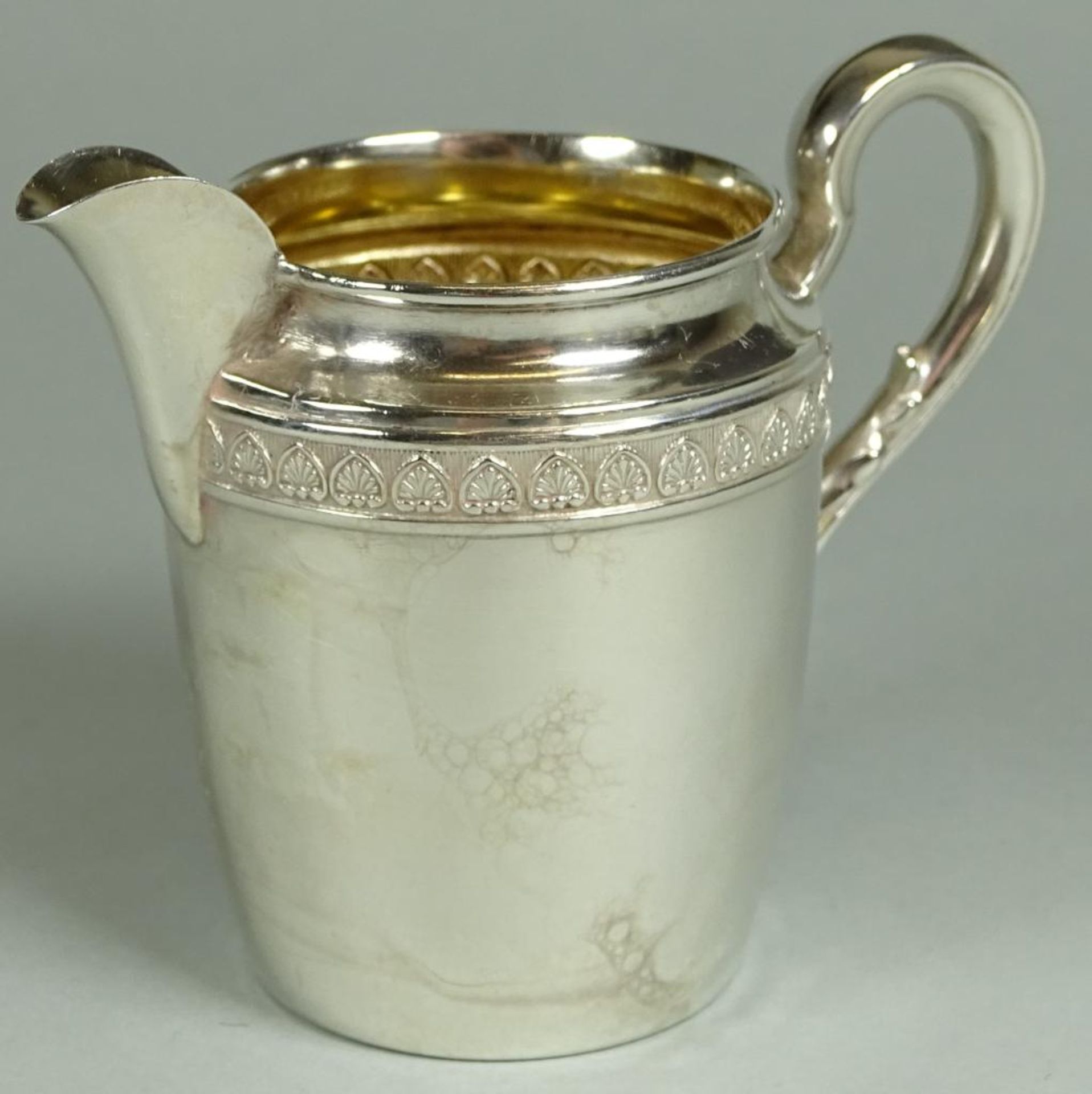 Milchkännchen, 800er Silber,innen vergoldet,H-6,5cm,40,3gr - Bild 3 aus 4