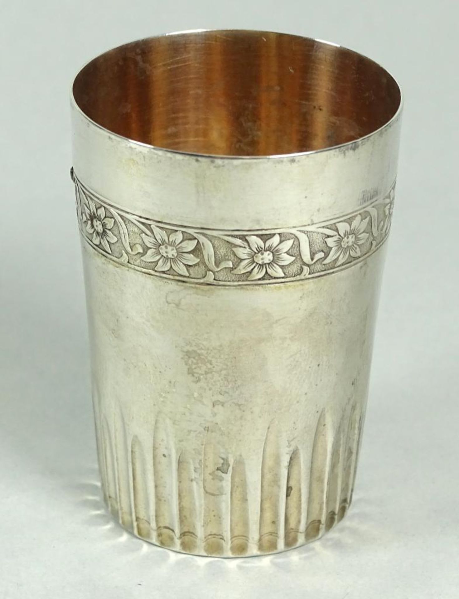 Einzelner Vodkabecher,mit Wappen, 800er Silber,emailliert,H-5,0cm, 26,4gr. - Bild 3 aus 4