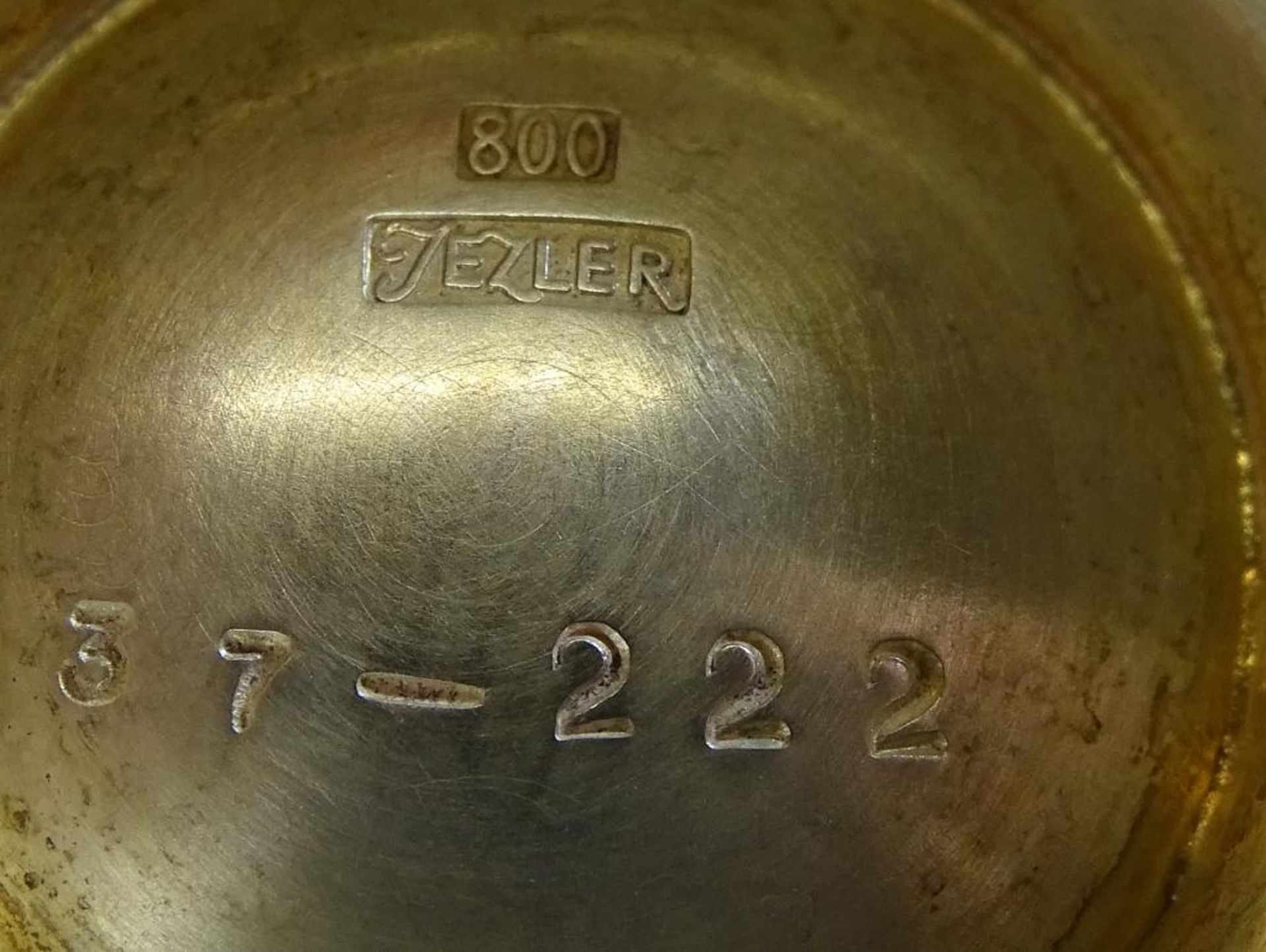 Fussbecher mit Ziermonogramm,800er Silber,H-8,8cm, 94,2gr. - Bild 4 aus 4
