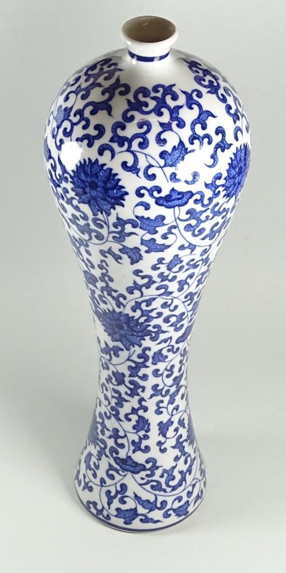 gr. China-Vase, Blaumalerei, , H-31 cm