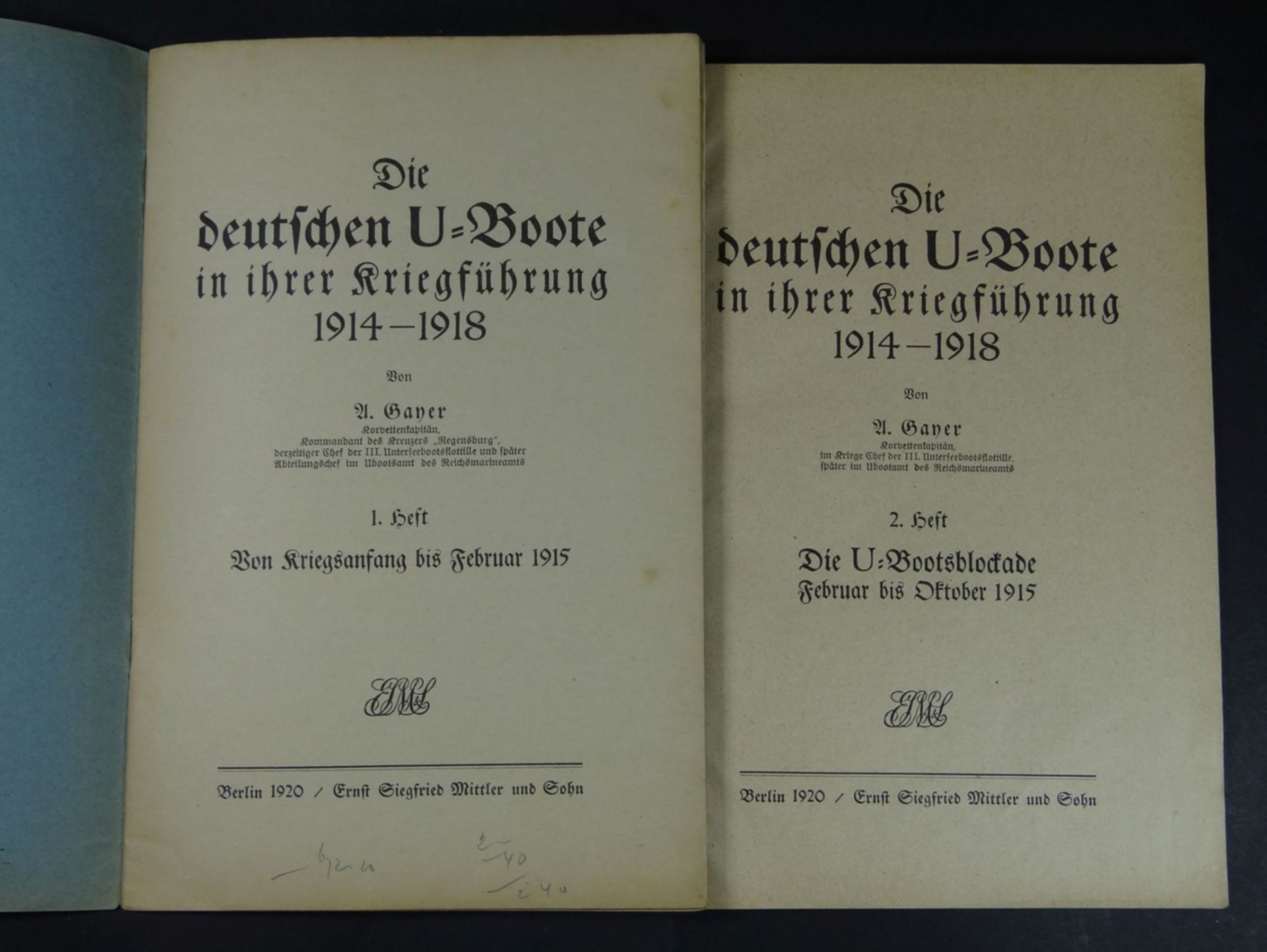 "Die deutschen U-Boote in ihrer Kriegsführung 1914-18" Heft 1-4, P - Bild 2 aus 4