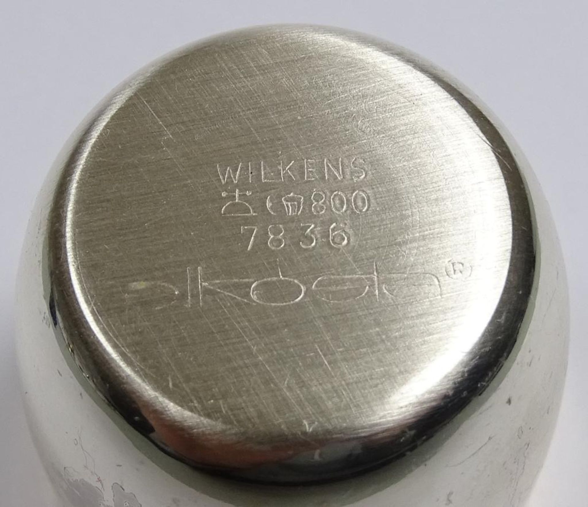 Einzelner Schnapsbecher,Wilkens 800er Silber, H-40mm, 21gr.,berieben - Bild 3 aus 4