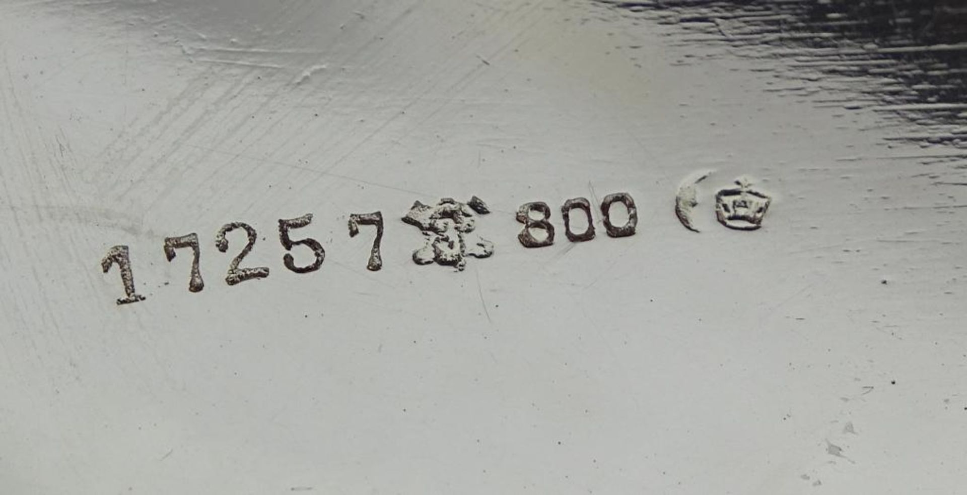 3 tlg. Mokka Kern,800er Silber, 633gr.,Ziermonogramm auf Kanne,H-15cm - Bild 4 aus 8