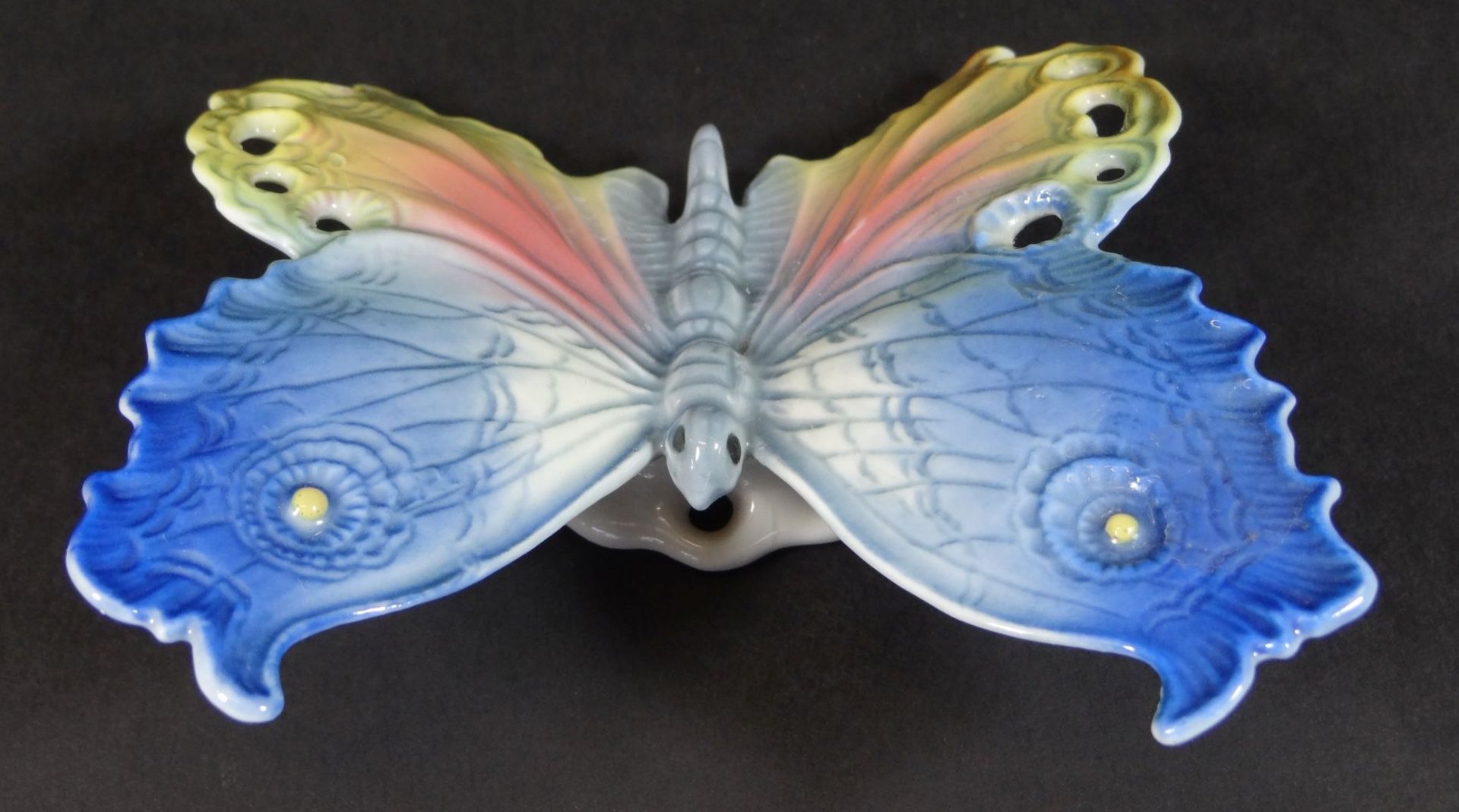 kl.. Schmetterling "ENS" Volkstedt, bemalt, H-4 cm, B-10 cm - Bild 2 aus 4