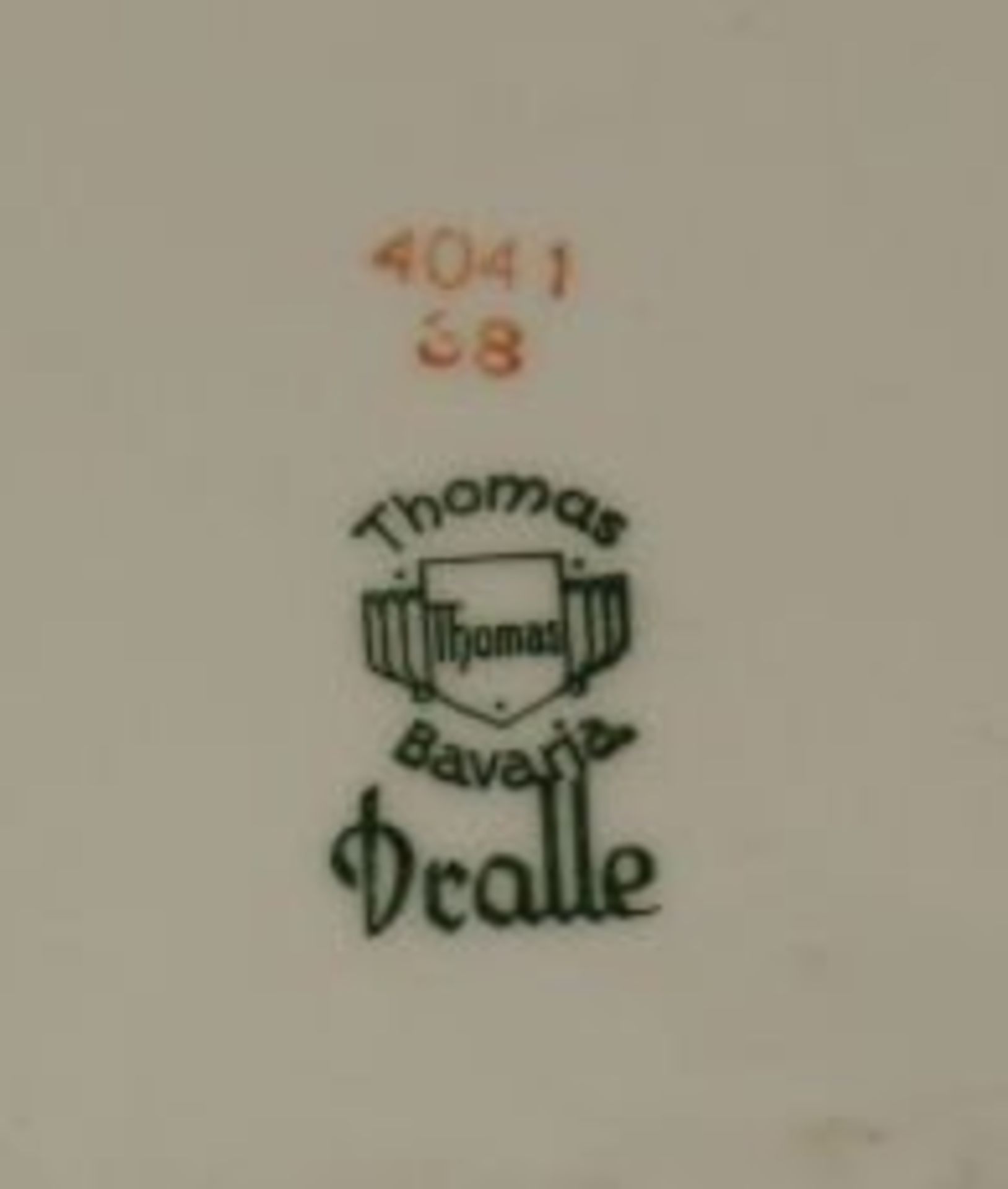 Deckeldose, Thomas, Dekor Dralle, 20er Jahre, H-5,5cm B-9,5cm. - Bild 3 aus 3