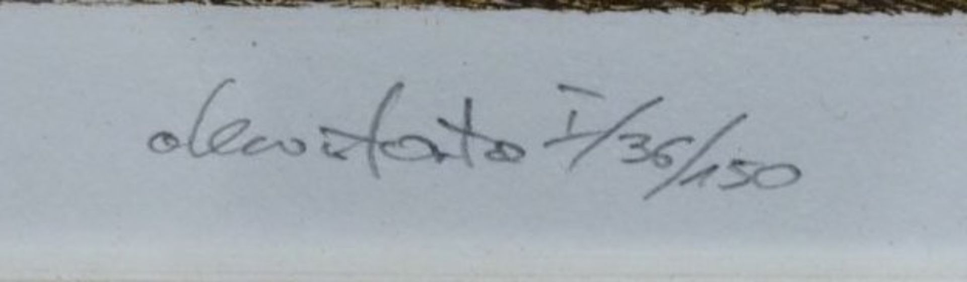 unleserl. signierte Radierung "Danzig", datiert und nummeriert, ger./Glas, RG 32 x 42cm. - Bild 3 aus 6