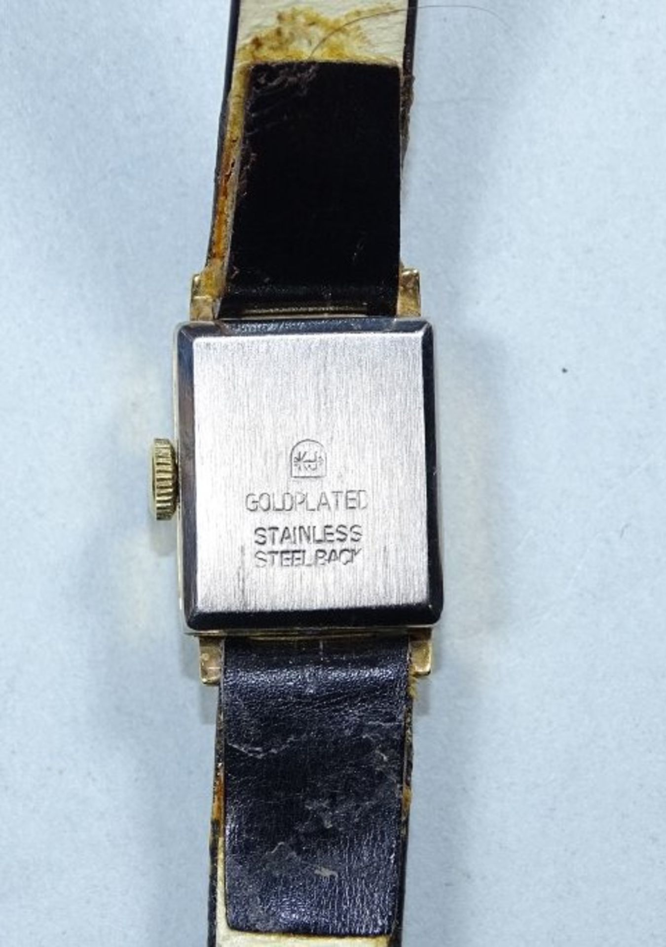 Armbanduhr, ''Eusi'', goldplated, ungetragen, Lagerspuren, Funktion nicht geprüf - Bild 4 aus 5