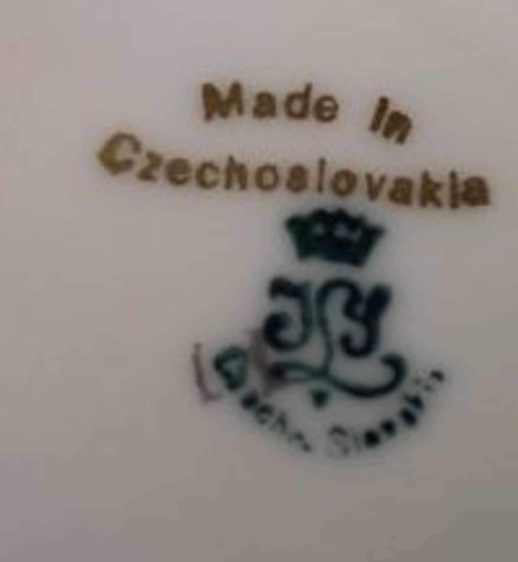 Moccatasse mit U.T., Tschechoslowakei, Gold-und Blumen, Tasse H-5,3cm. - Bild 4 aus 4