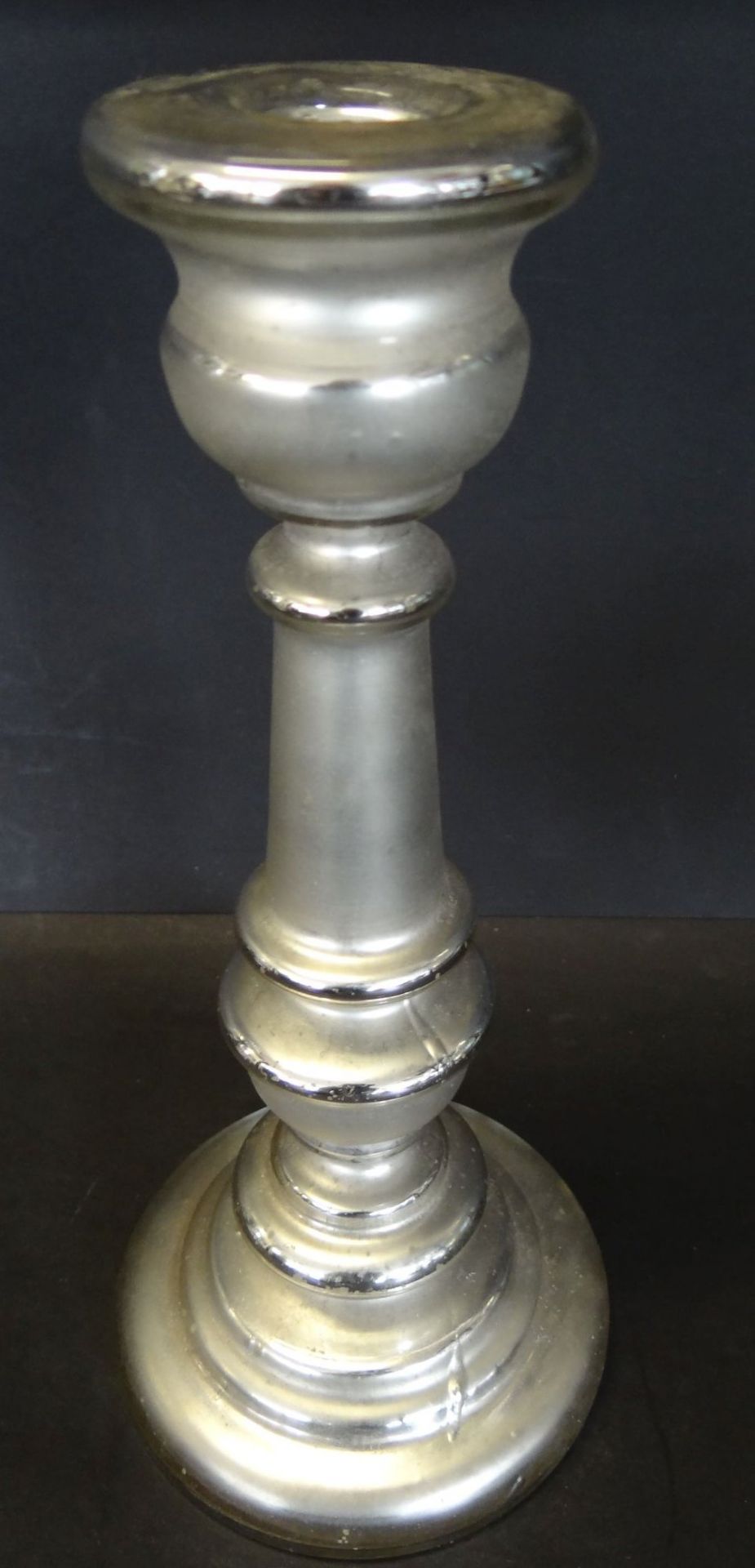 Paar Kerzenhalter, Bauernsilber, , H-21 cm, Alters-u. Gebrauchsspuren - Bild 3 aus 4