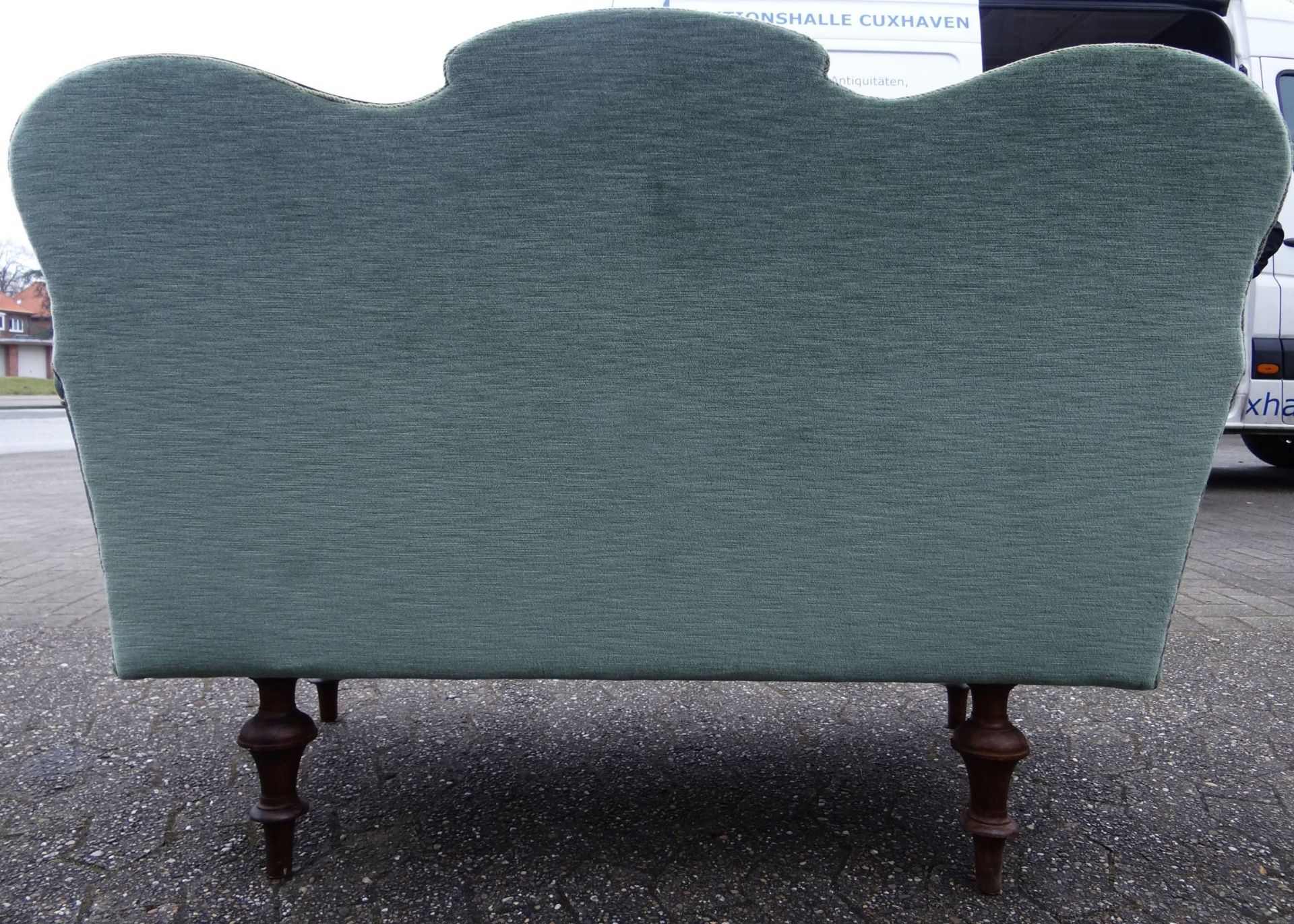 kl. Sofa um 1870, sehr guter Zustand, Federkern, H-100 cm, B-130 cm, T-64 cm, Sitzhöhe 47 c - Bild 5 aus 6