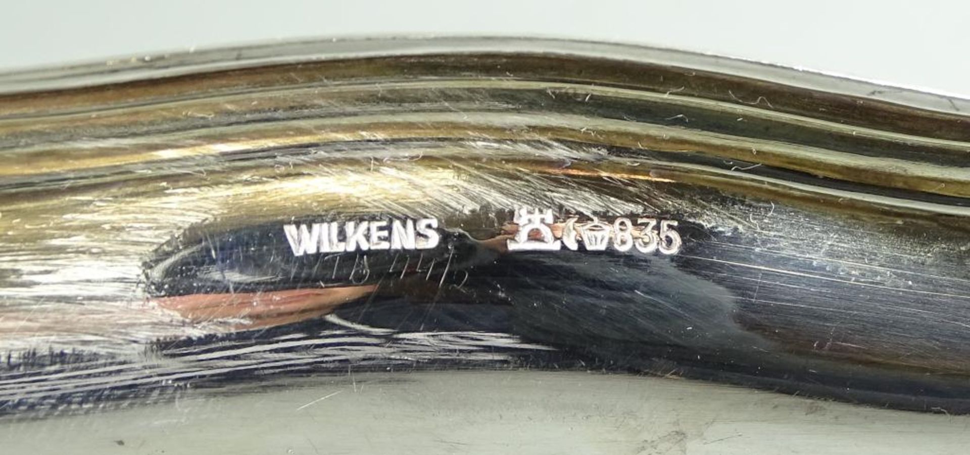 Ovale Schale, Silber 835,Wilkens,21,5x15,3cm, 123,8gr.Gebrauchsspuren - Bild 3 aus 3