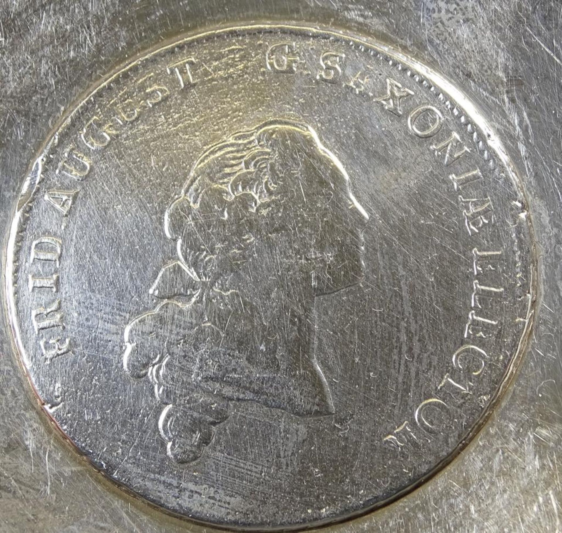 Münzschale,Silber 925/000, mittig Eine Feine Marck 1764,d-10,5cm, 101,4gr - Bild 2 aus 4