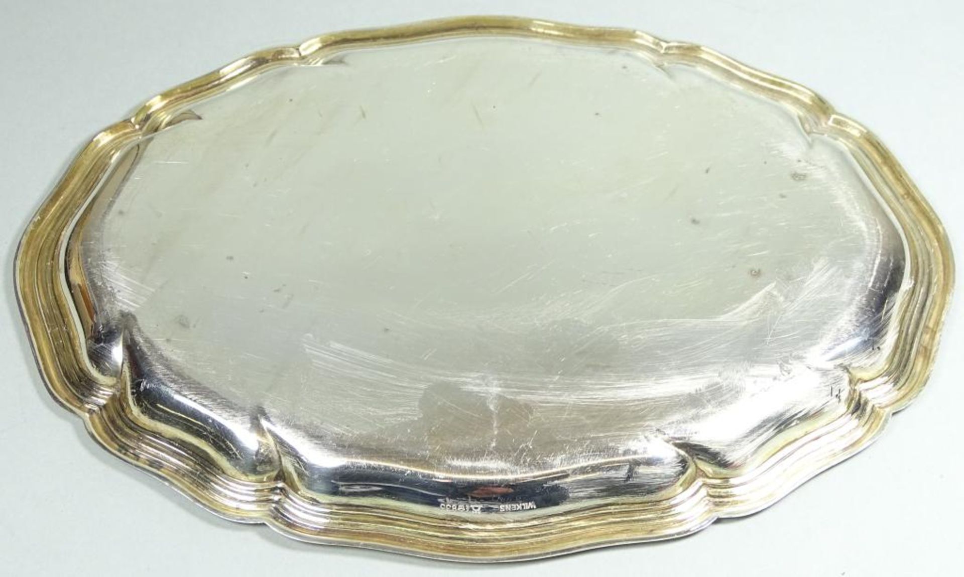 Ovale Schale, Silber 835,Wilkens,21,5x15,3cm, 123,8gr.Gebrauchsspuren - Bild 2 aus 3