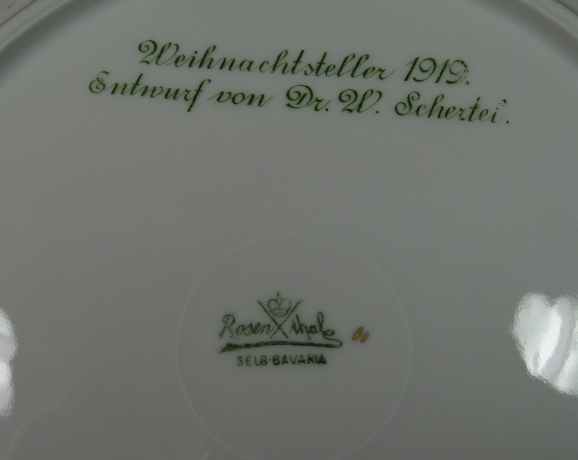 Weihnachtsteller 1919 "Rosenthal" - Bild 2 aus 3