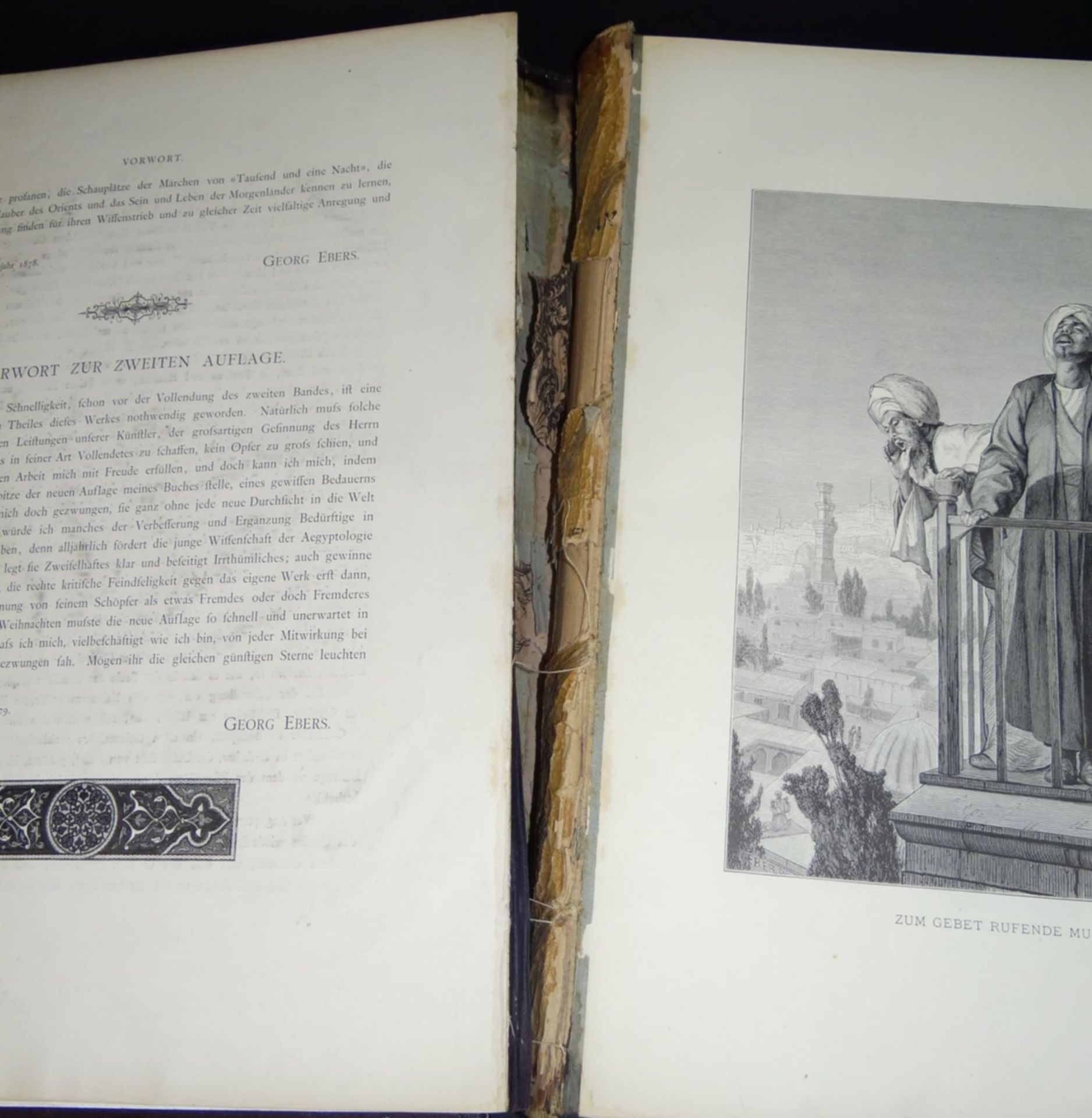 Ebers Georg, Aegypten, Ägypten in Bild und Wort Band I und II, 1879, Bde., Folio. 387/432 S., mit - Bild 3 aus 10