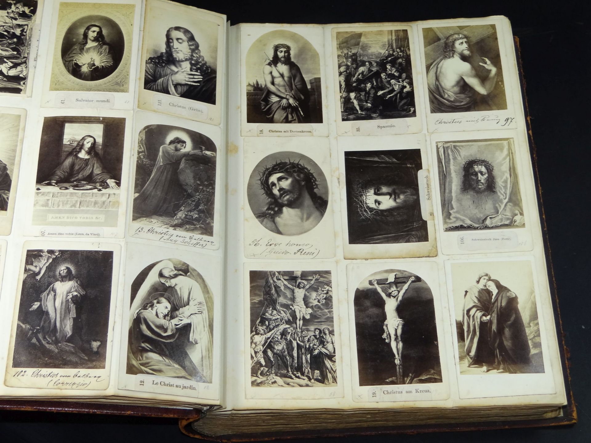 2x grosse Bücher voller Sammelbildchen um 1870, wohl Stahlstiche, ca. 850 Stück, eingeklebt und - Bild 9 aus 10