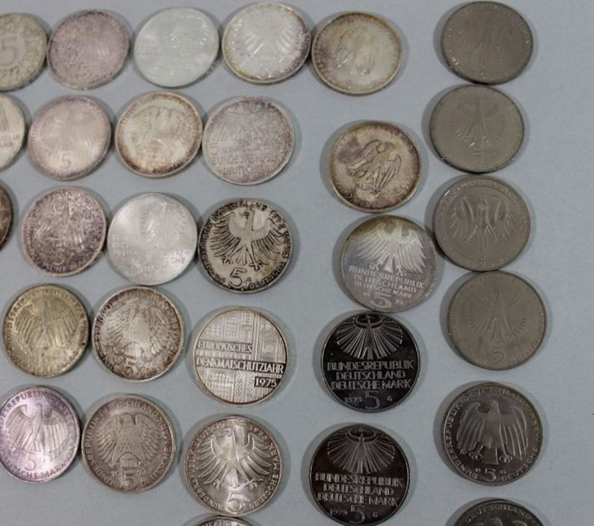 5 D-Mark Münzen zus. 200 DM, ab 1956. - Bild 4 aus 8