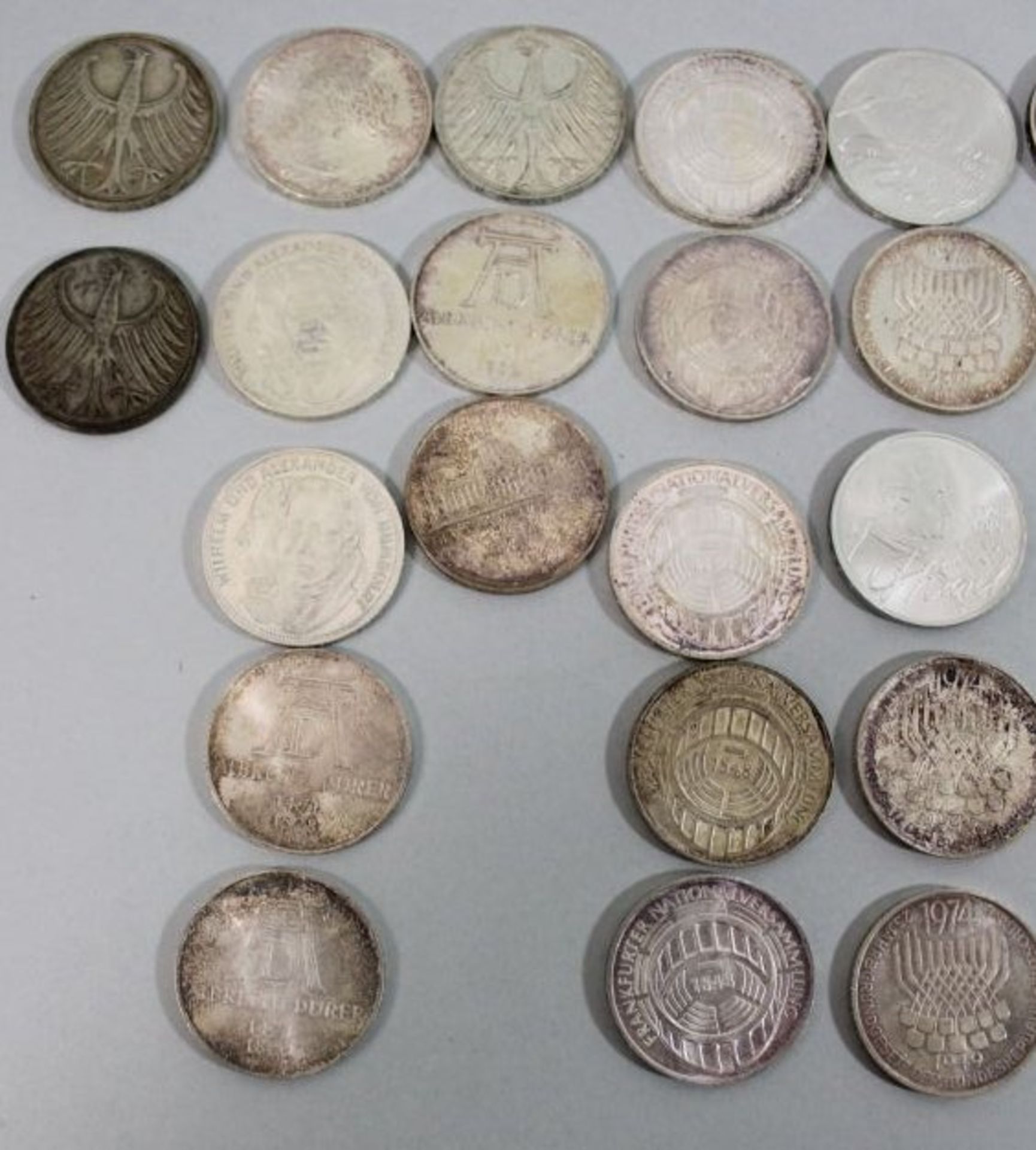 5 D-Mark Münzen zus. 200 DM, ab 1956. - Bild 6 aus 8