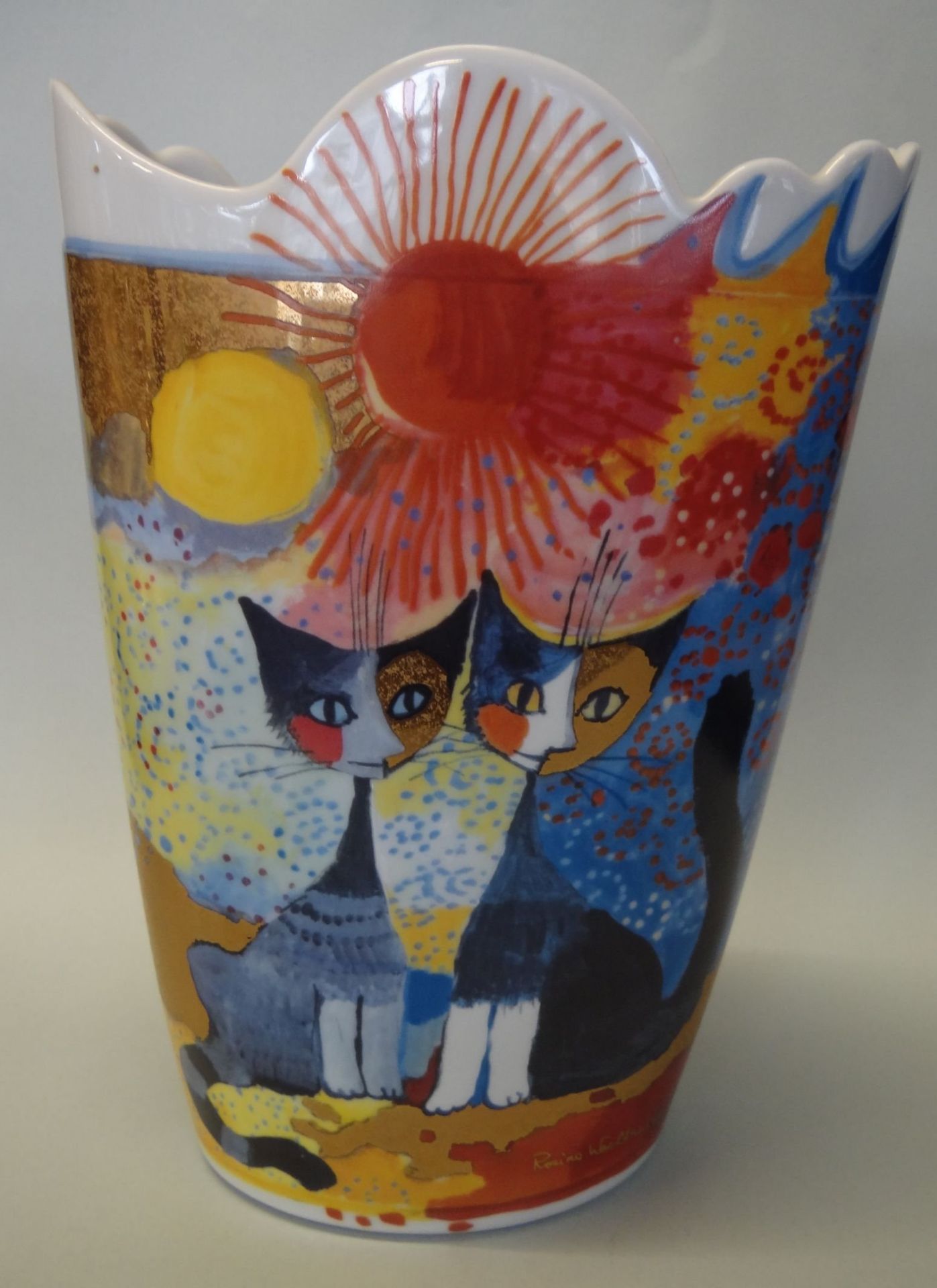 gr. Vase Goebel -Romantica nach R. Wachtmeister, limitiert, H-24 cm, B-17 cm