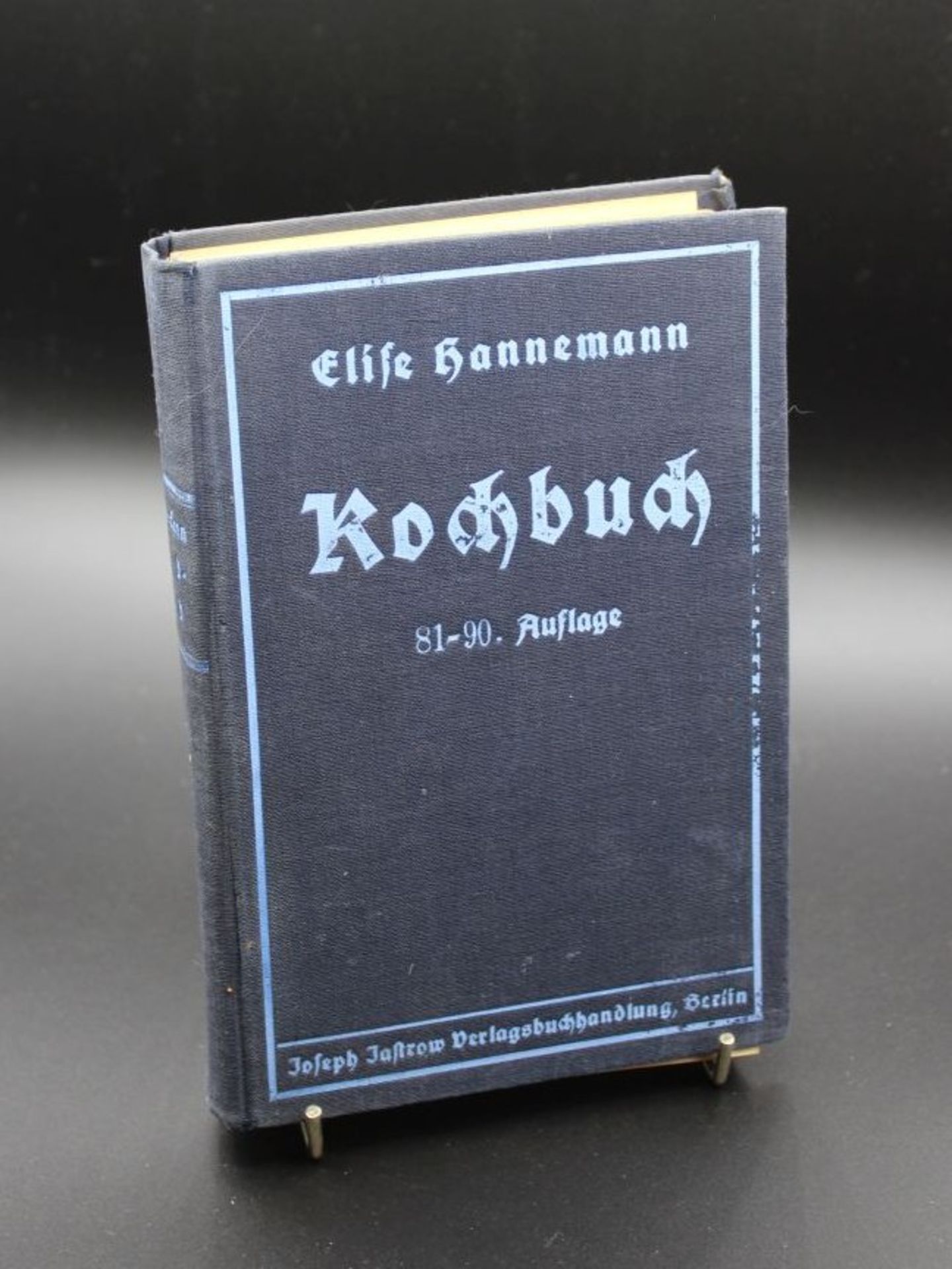 Kochbuch, Elise Hannemann, Berlin 1925, Alters-u. Gebrauchsspuren.