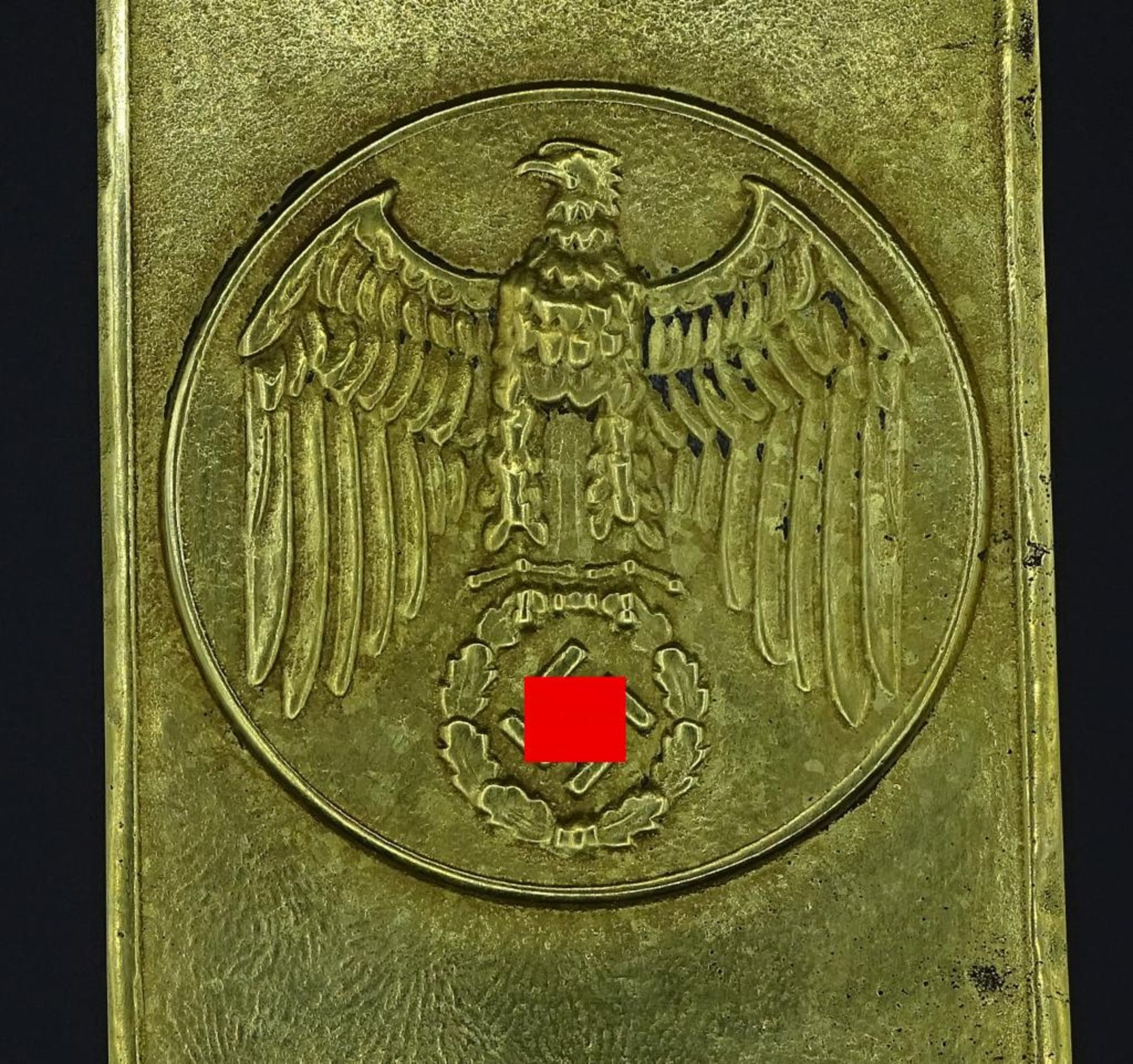 Messing Plakette mit Hoheitszeichen,25x9,3cm, - Bild 2 aus 3